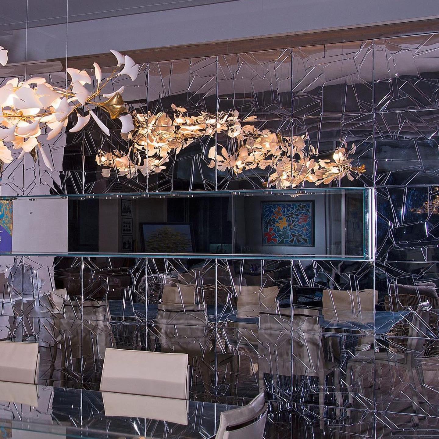 Ayla Chandelier Gingko Petal Ceramic