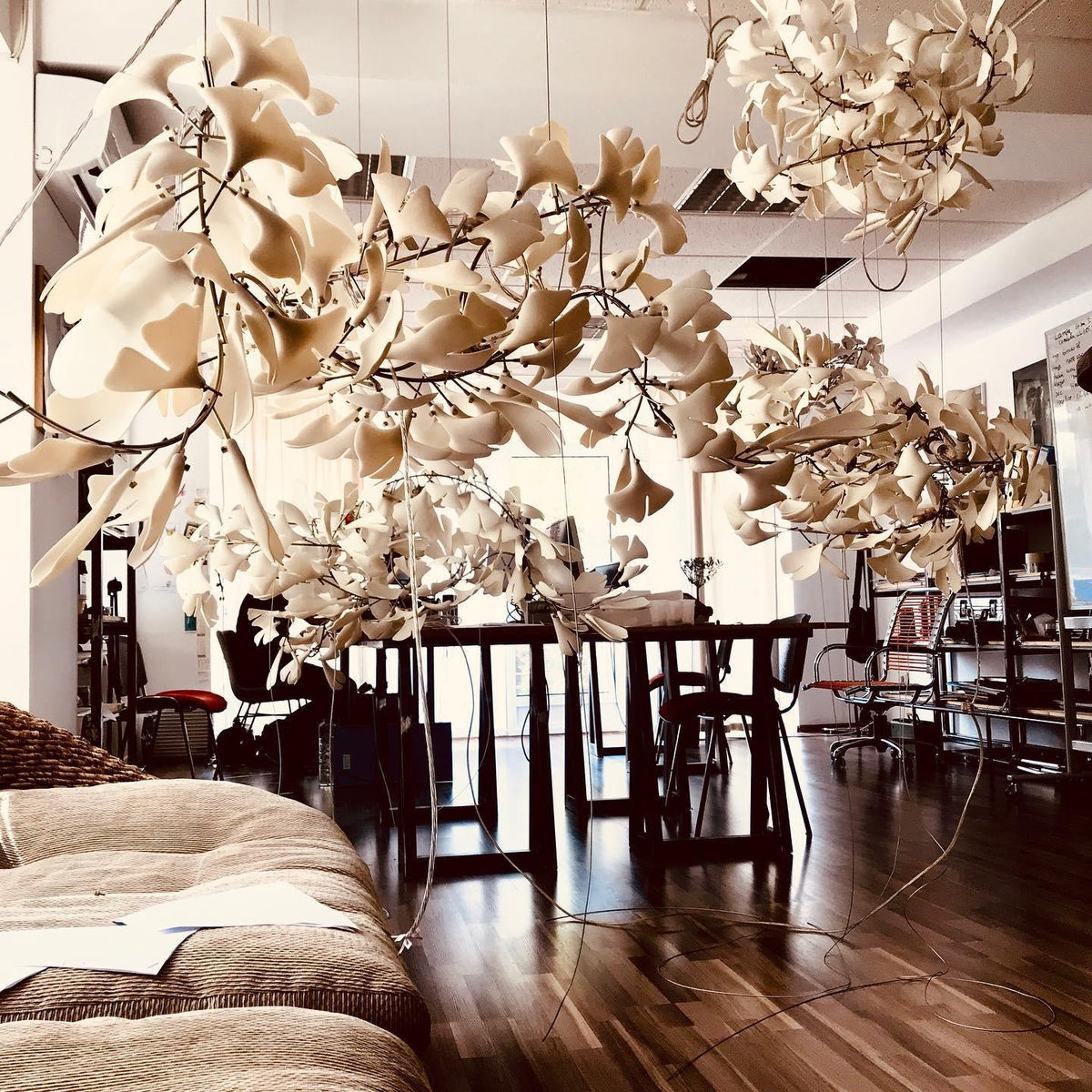 Ayla Chandelier Gingko Petal Ceramic