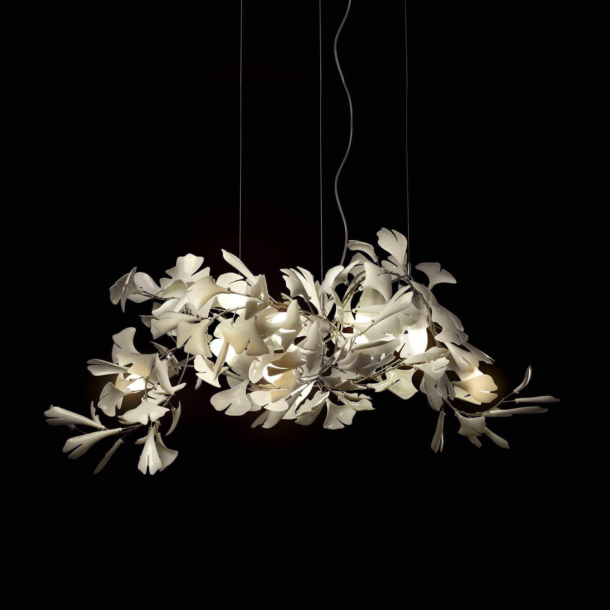 Ayla Chandelier Gingko Petal Ceramic