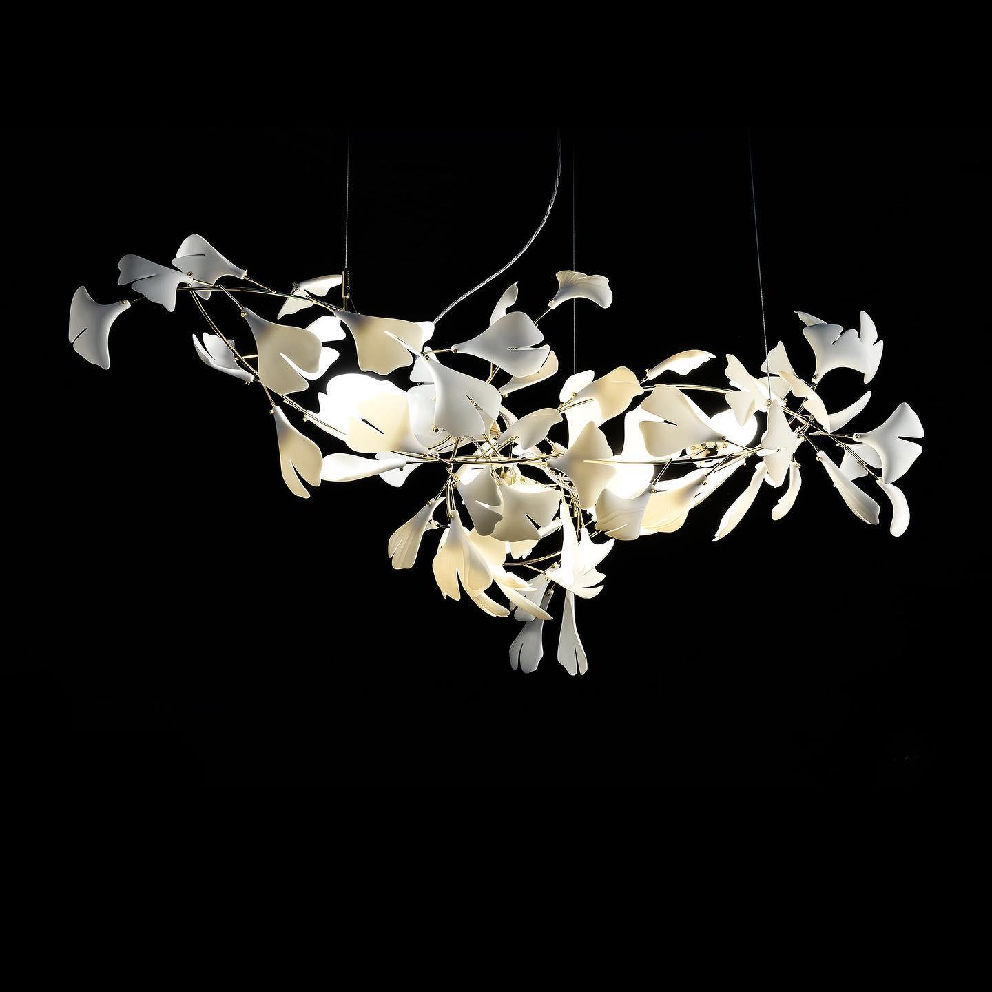 Ayla Chandelier Gingko Petal Ceramic