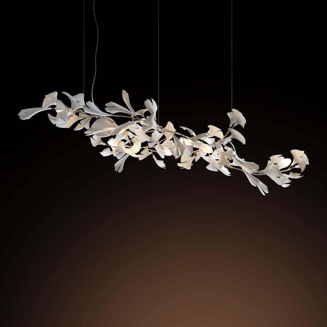 Ayla Chandelier Gingko Petal Ceramic