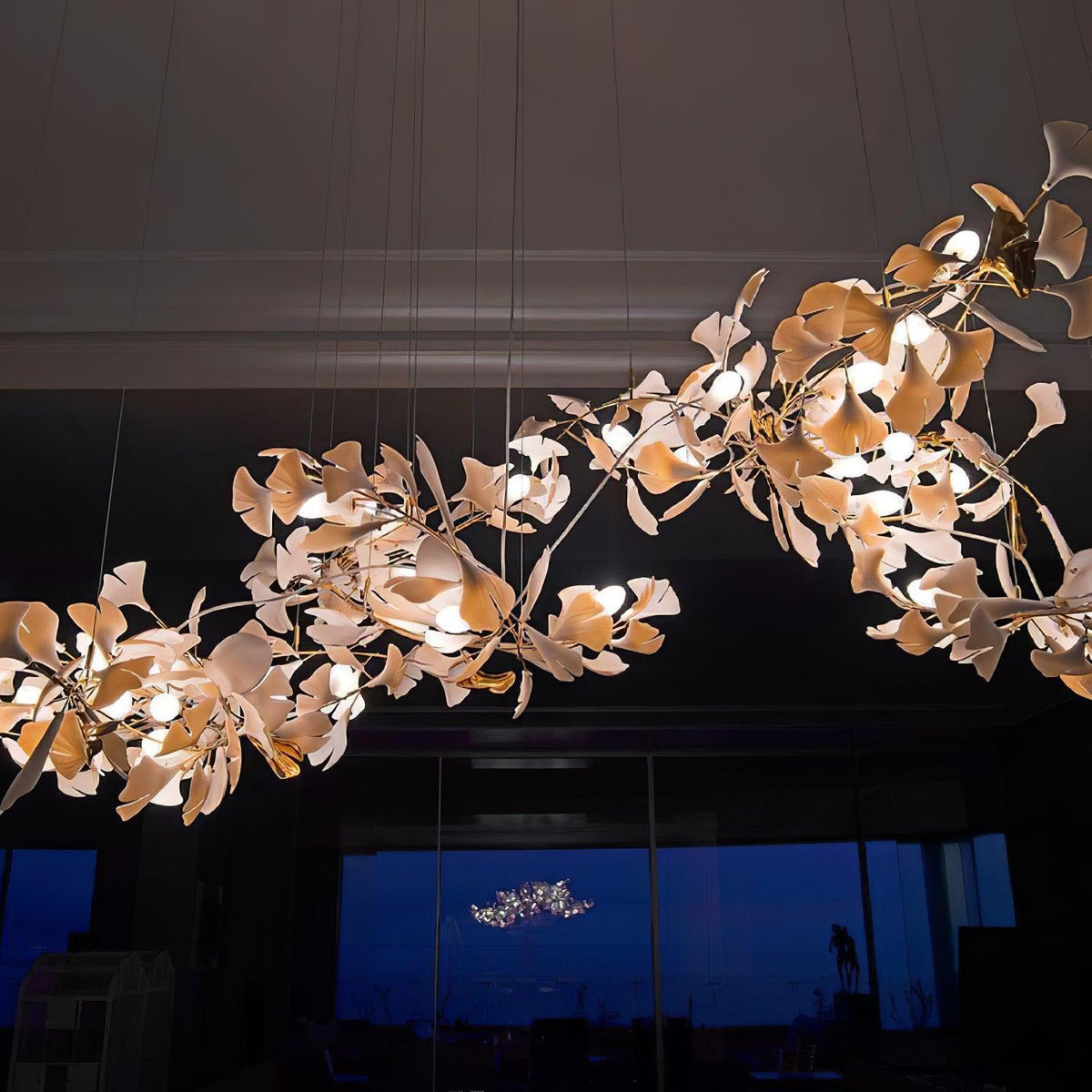 Ayla Chandelier Gingko Petal Ceramic