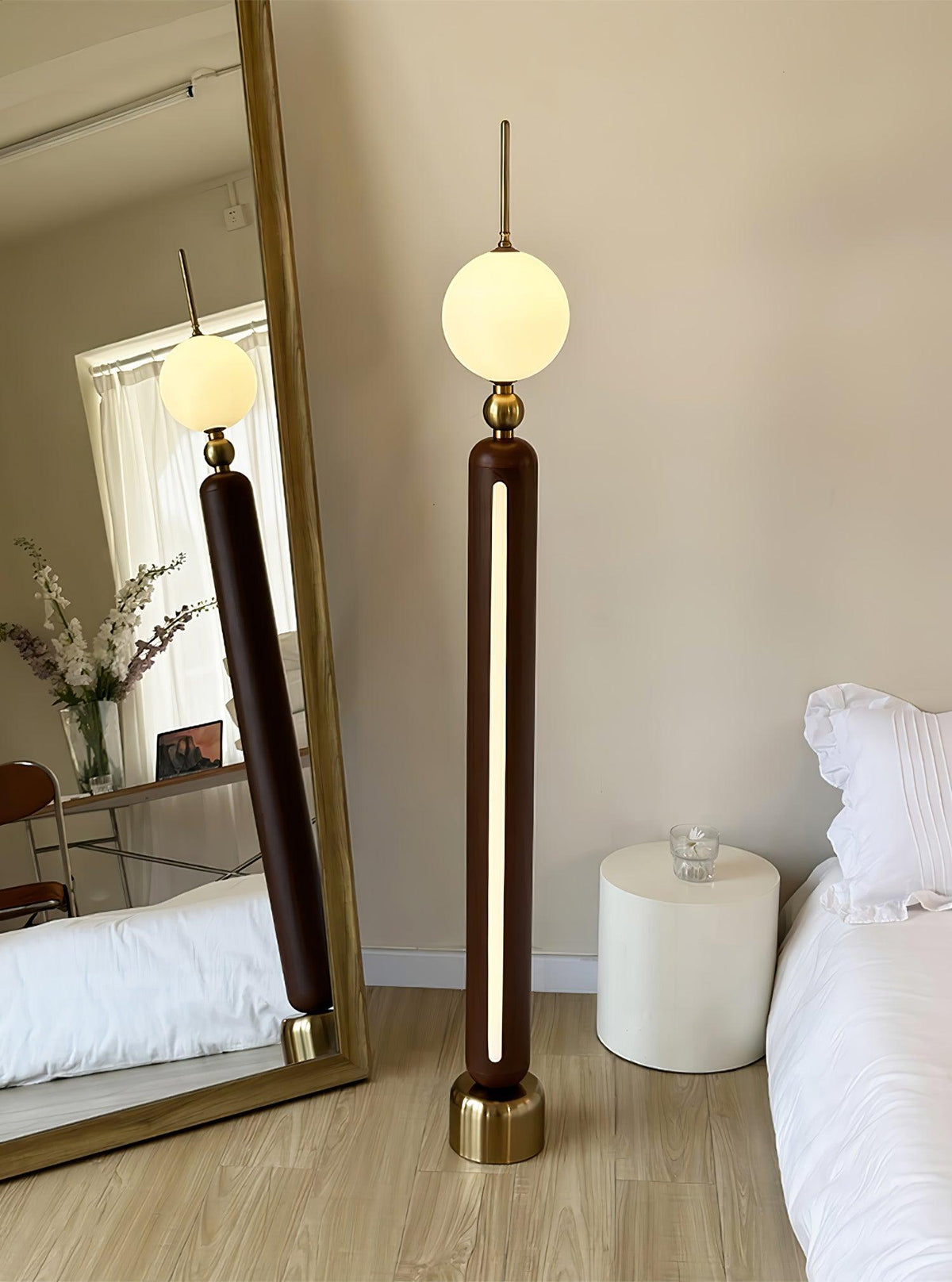Ardinielle Futuristic Stainless Steel Floor Lamp