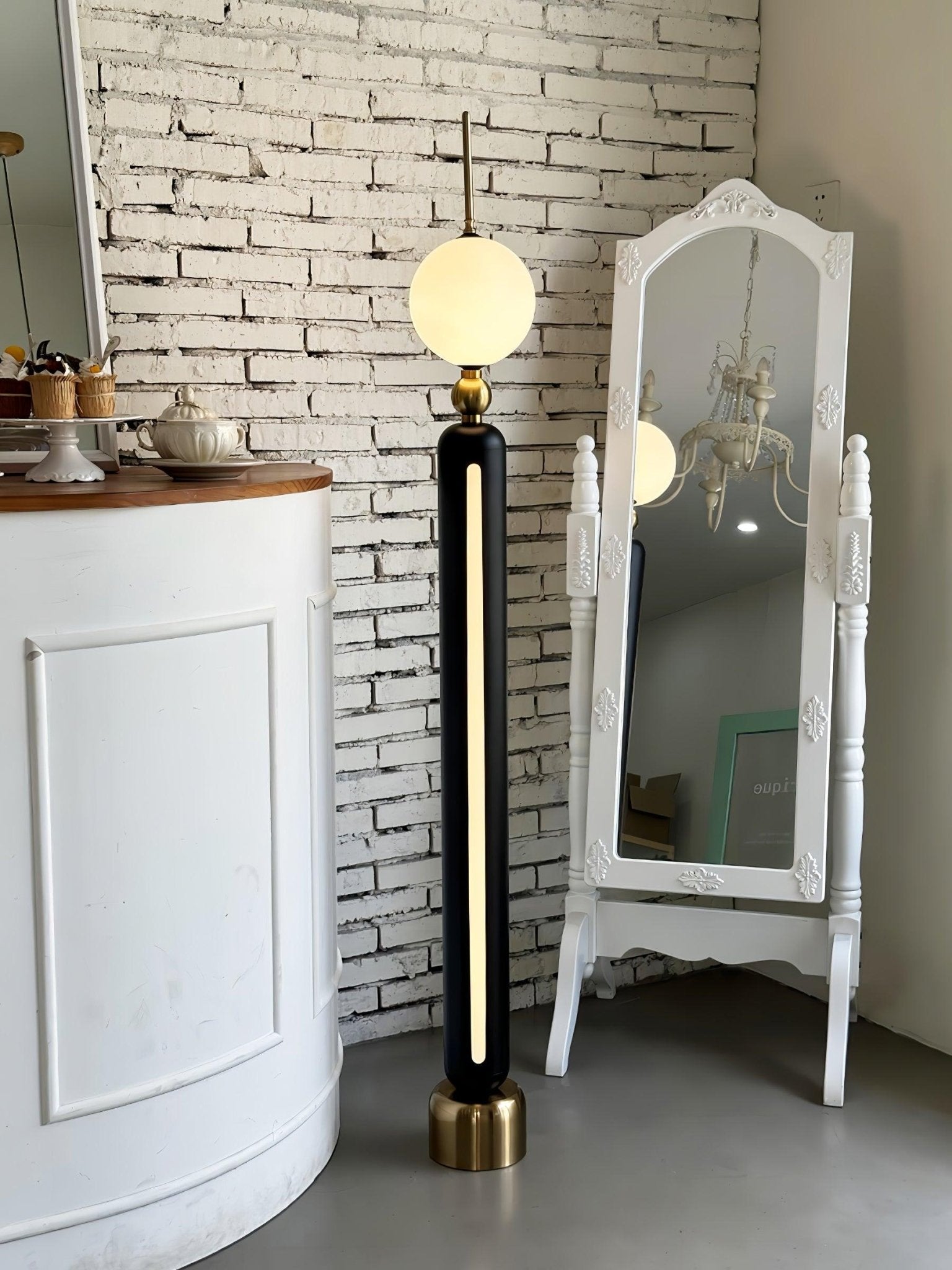 Ardinielle Futuristic Stainless Steel Floor Lamp