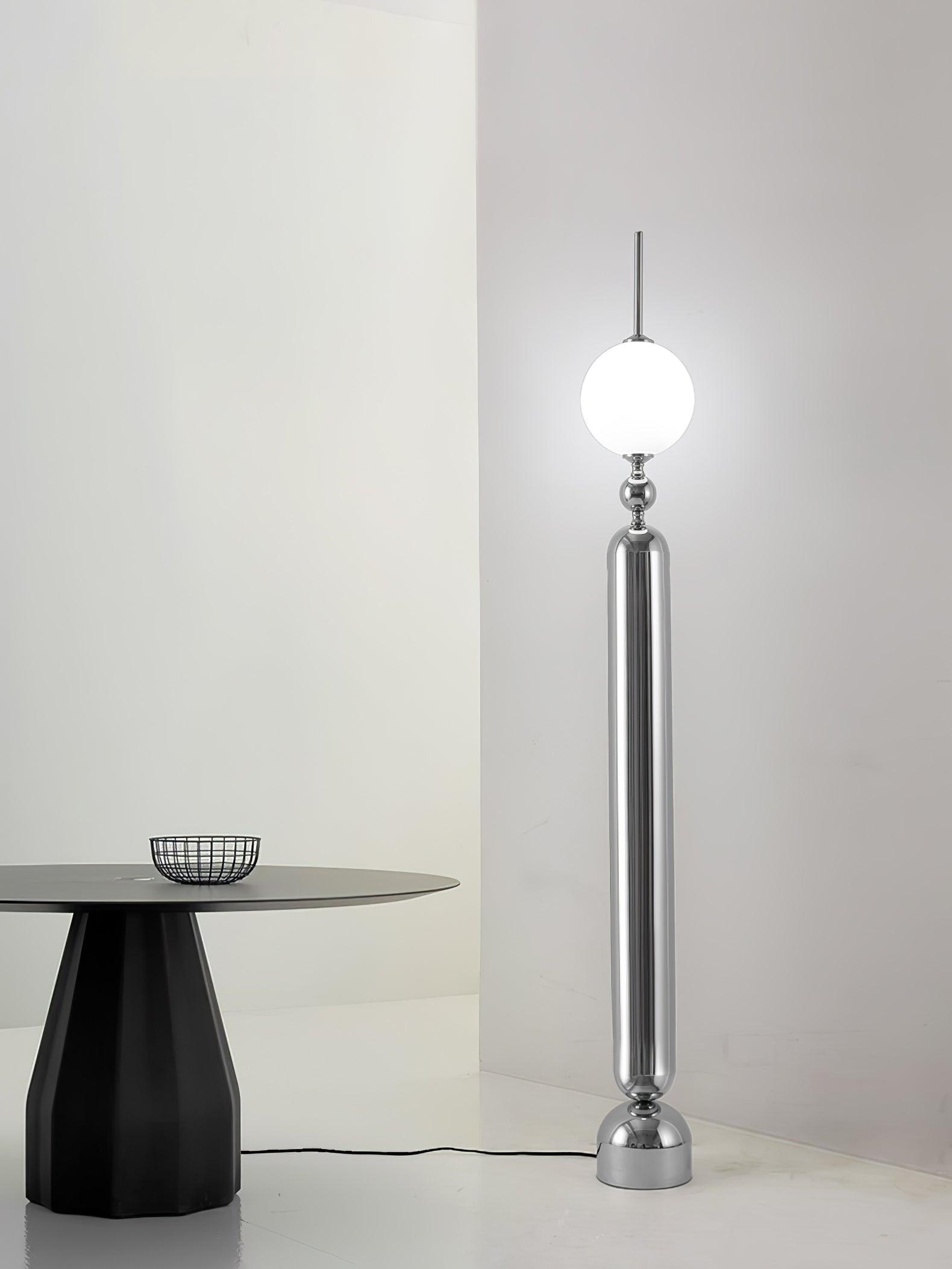 Ardinielle Futuristic Stainless Steel Floor Lamp
