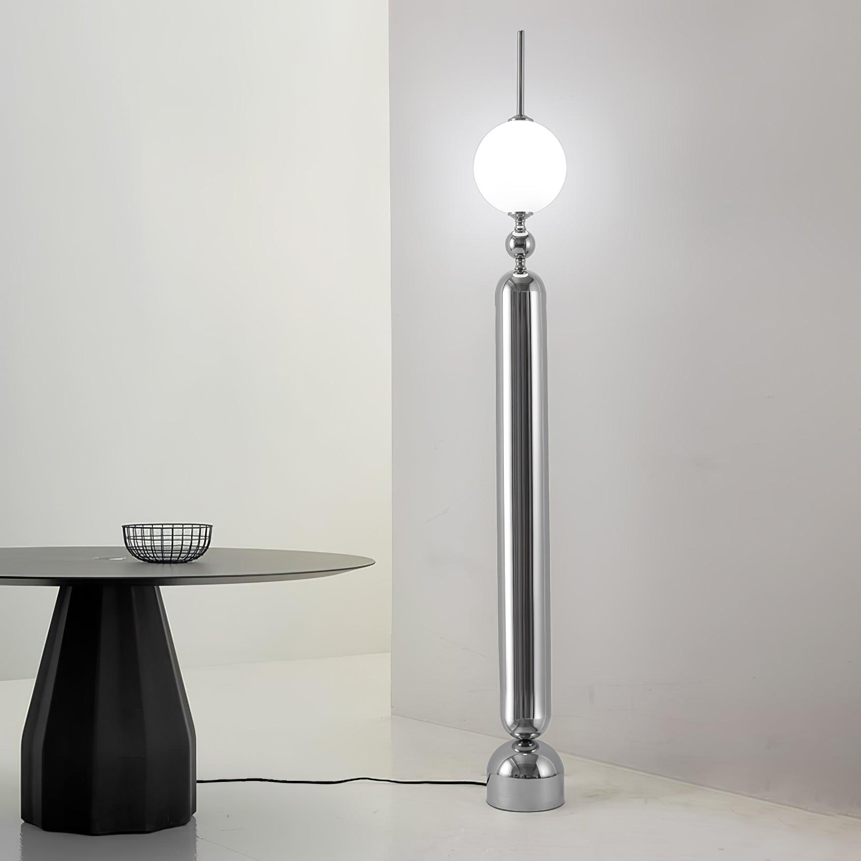 Ardinielle Futuristic Stainless Steel Floor Lamp