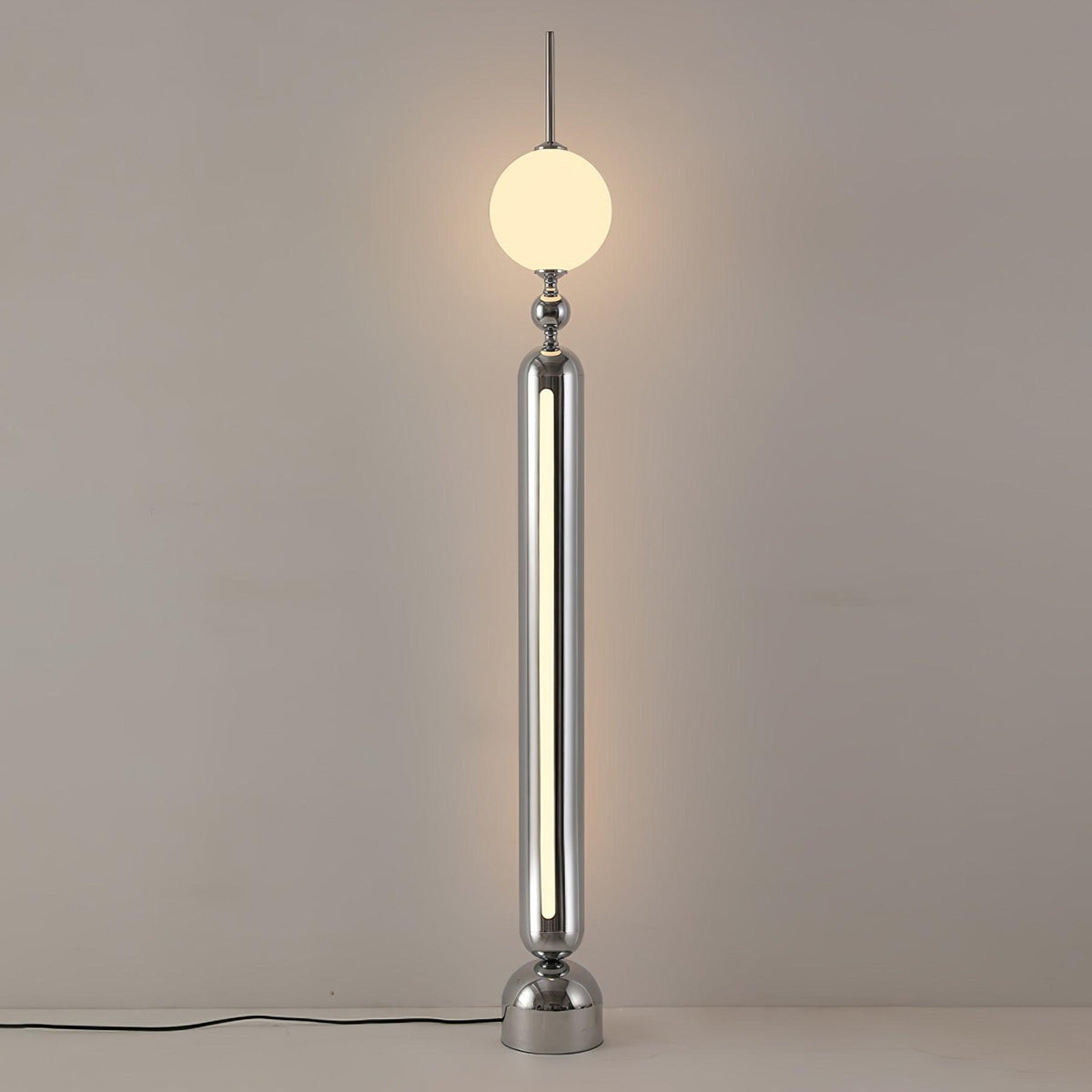 Ardinielle Futuristic Stainless Steel Floor Lamp