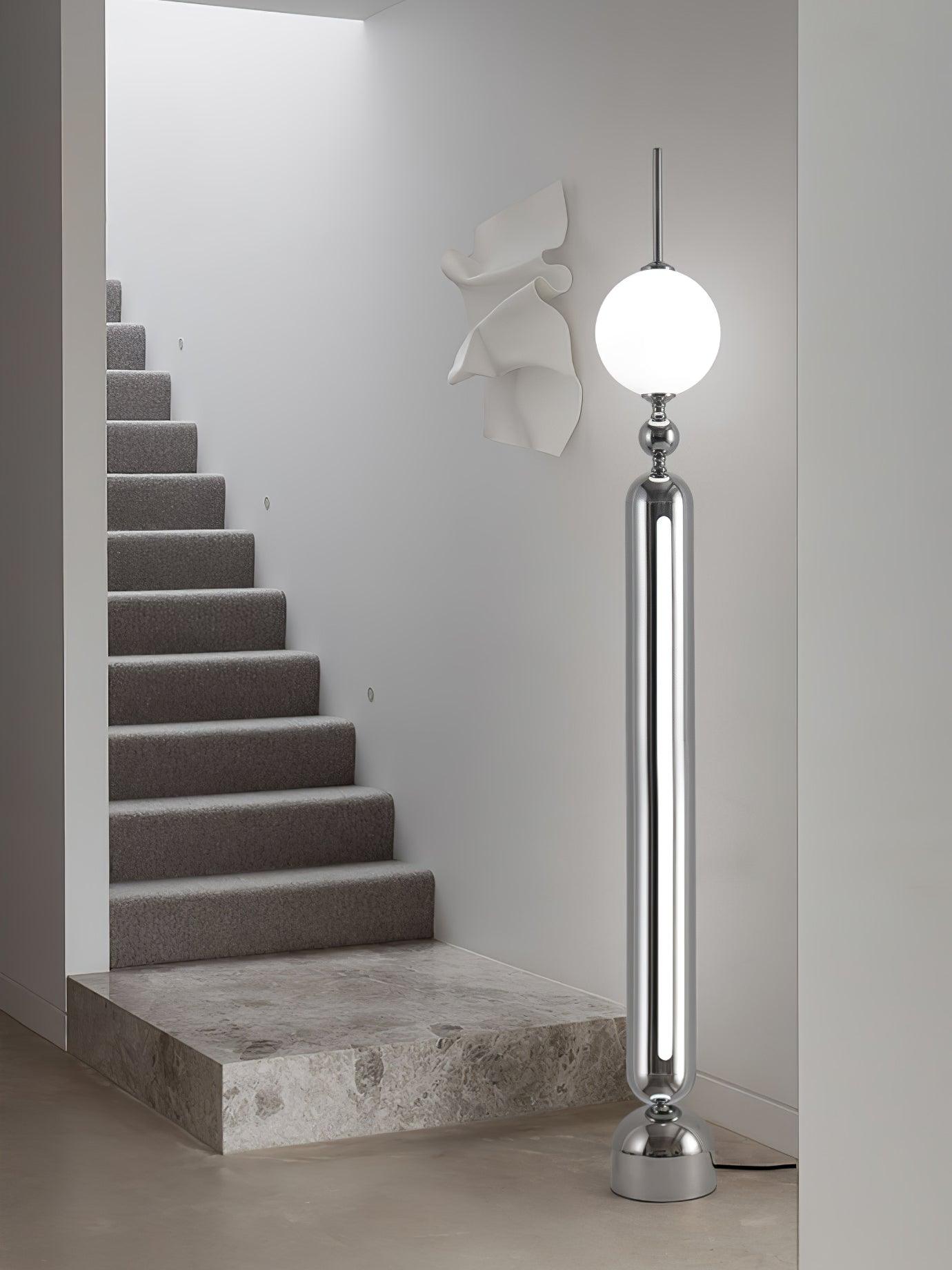 Ardinielle Futuristic Stainless Steel Floor Lamp
