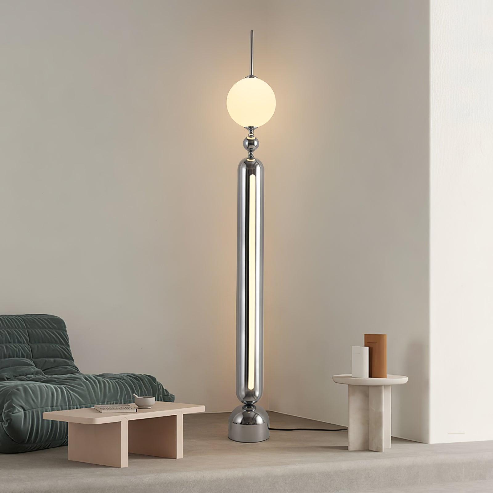 Ardinielle Futuristic Stainless Steel Floor Lamp