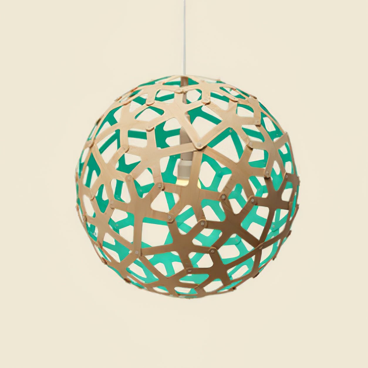 Rininia Pendant Light Geometric Wooden Woven