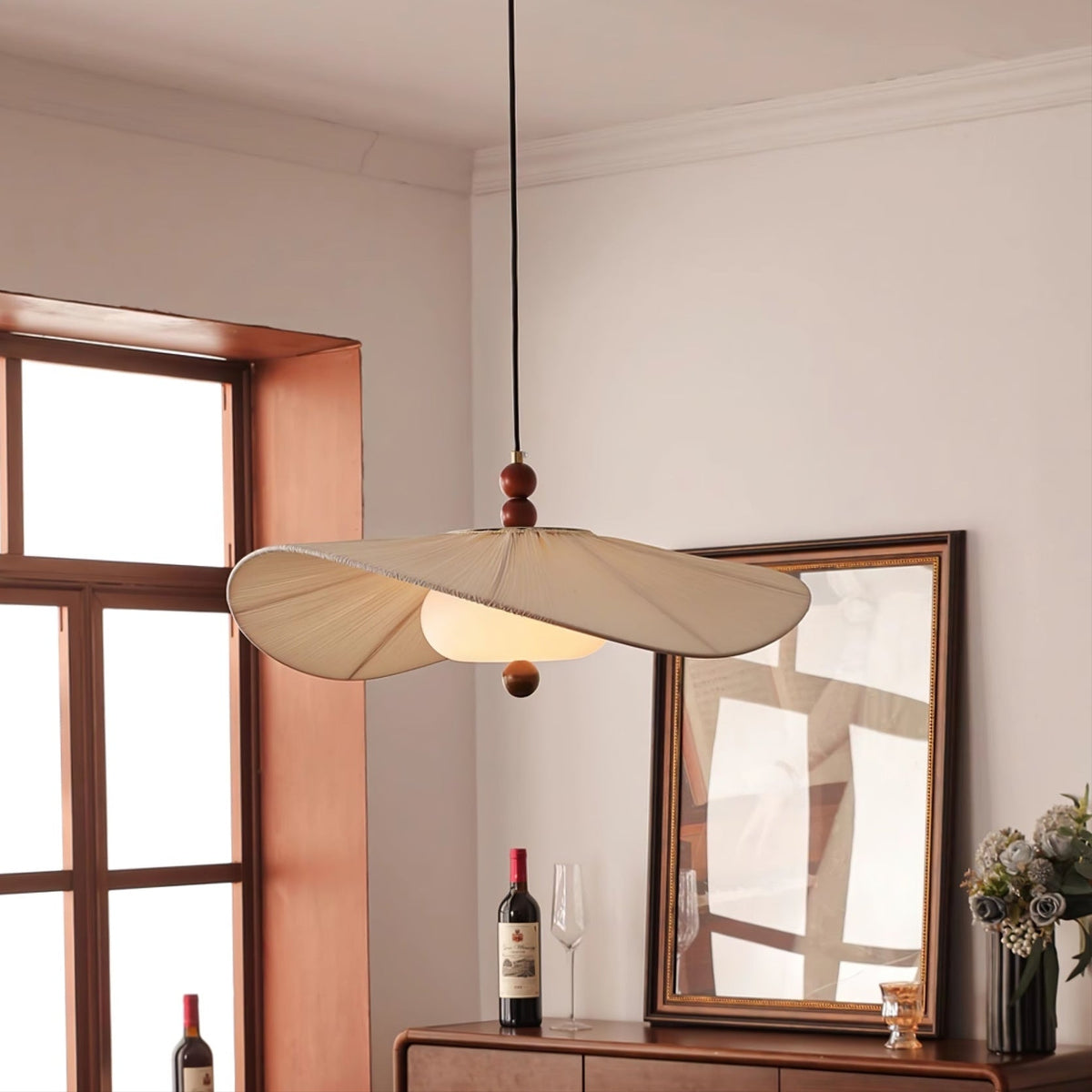Zovenil Organic Fabric Pendant Light