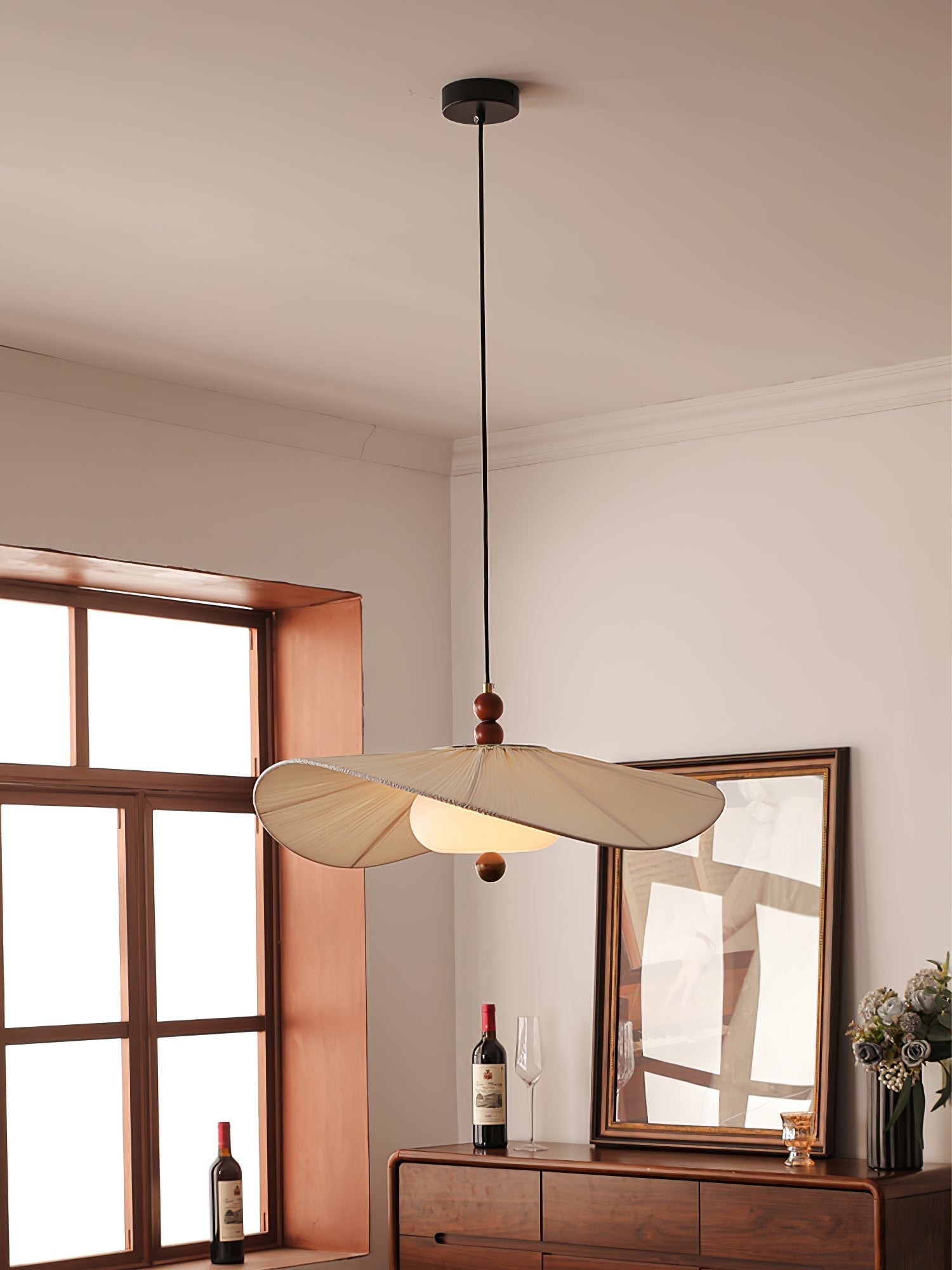 Zovenil Organic Fabric Pendant Light