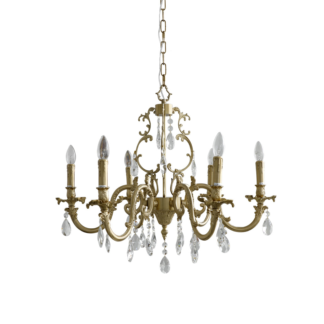 Olrinila Postmodern Luxury Brass Crystal Chandelier - Neutral Decor