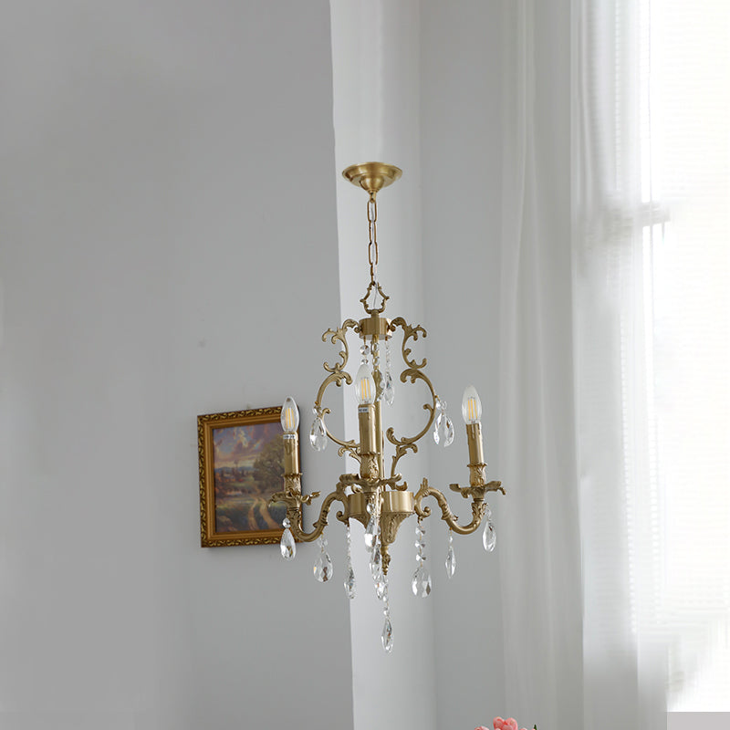 Olrinila Postmodern Luxury Brass Crystal Chandelier - Neutral Decor