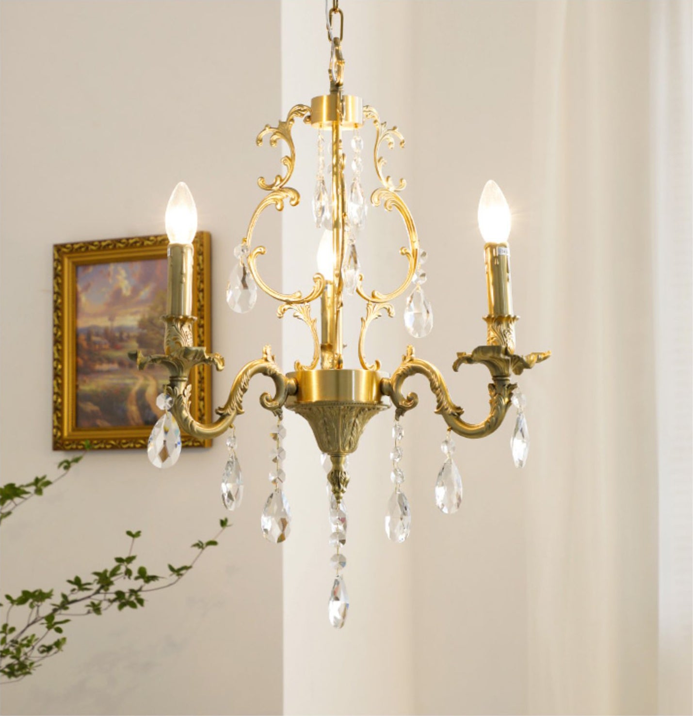 Olrinila Postmodern Luxury Brass Crystal Chandelier - Neutral Decor