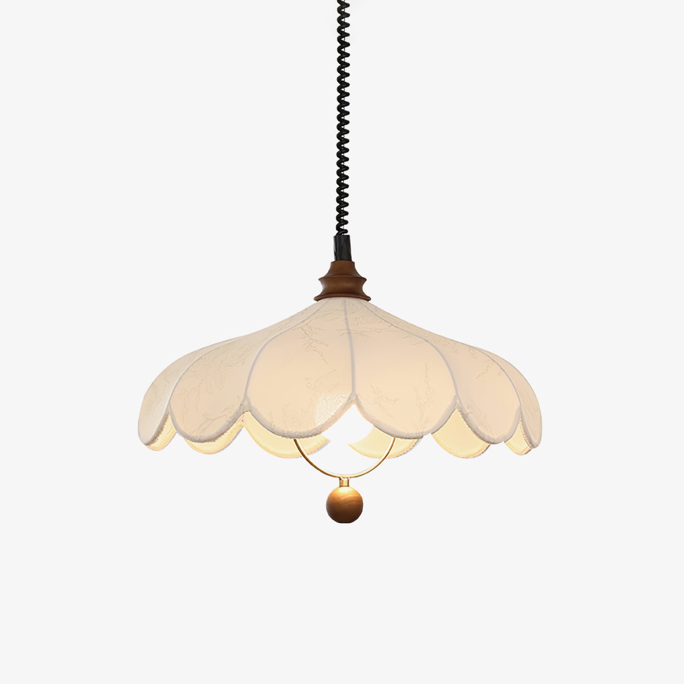 Solarn Fabric & Wood Pendant Lamp