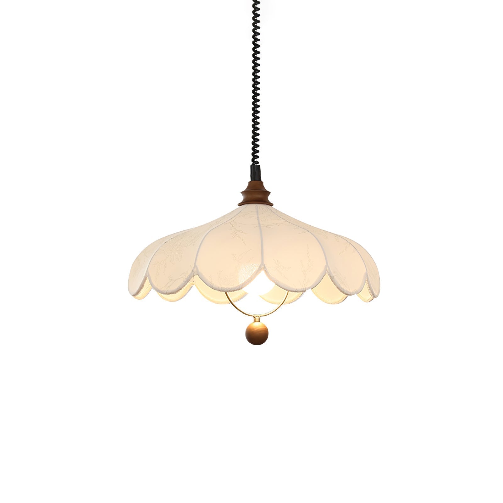 Solarn Fabric & Wood Pendant Lamp