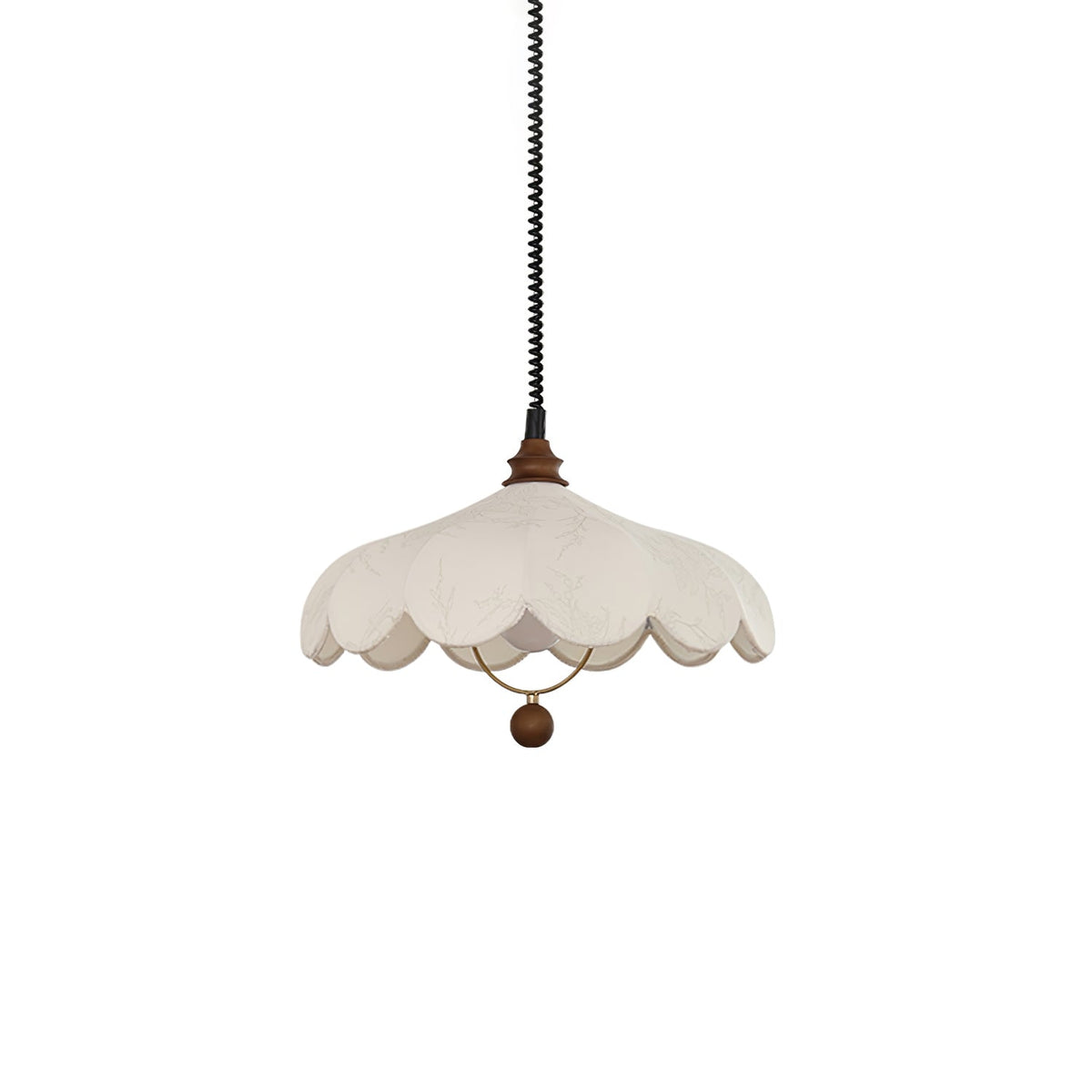 Solarn Fabric & Wood Pendant Lamp