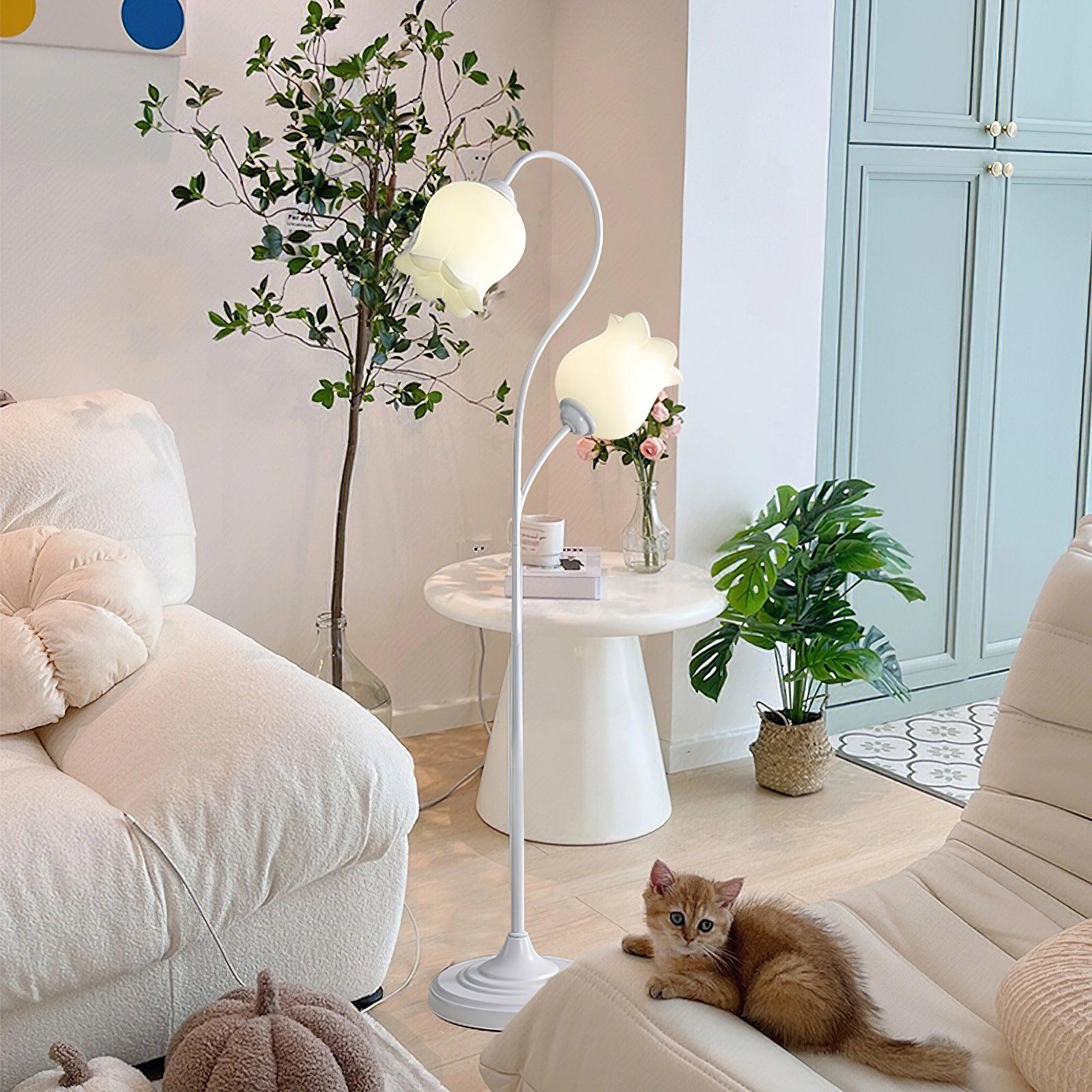 Zevelil Floral Floor Lamp