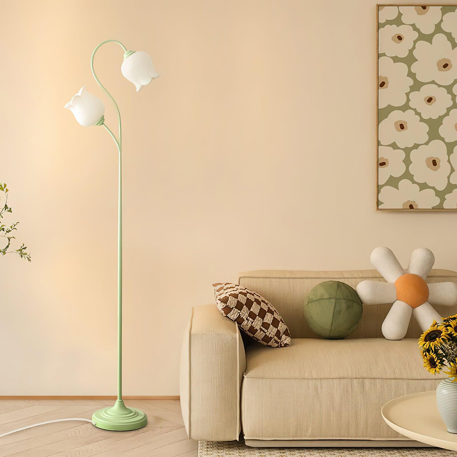 Zevelil Floral Floor Lamp