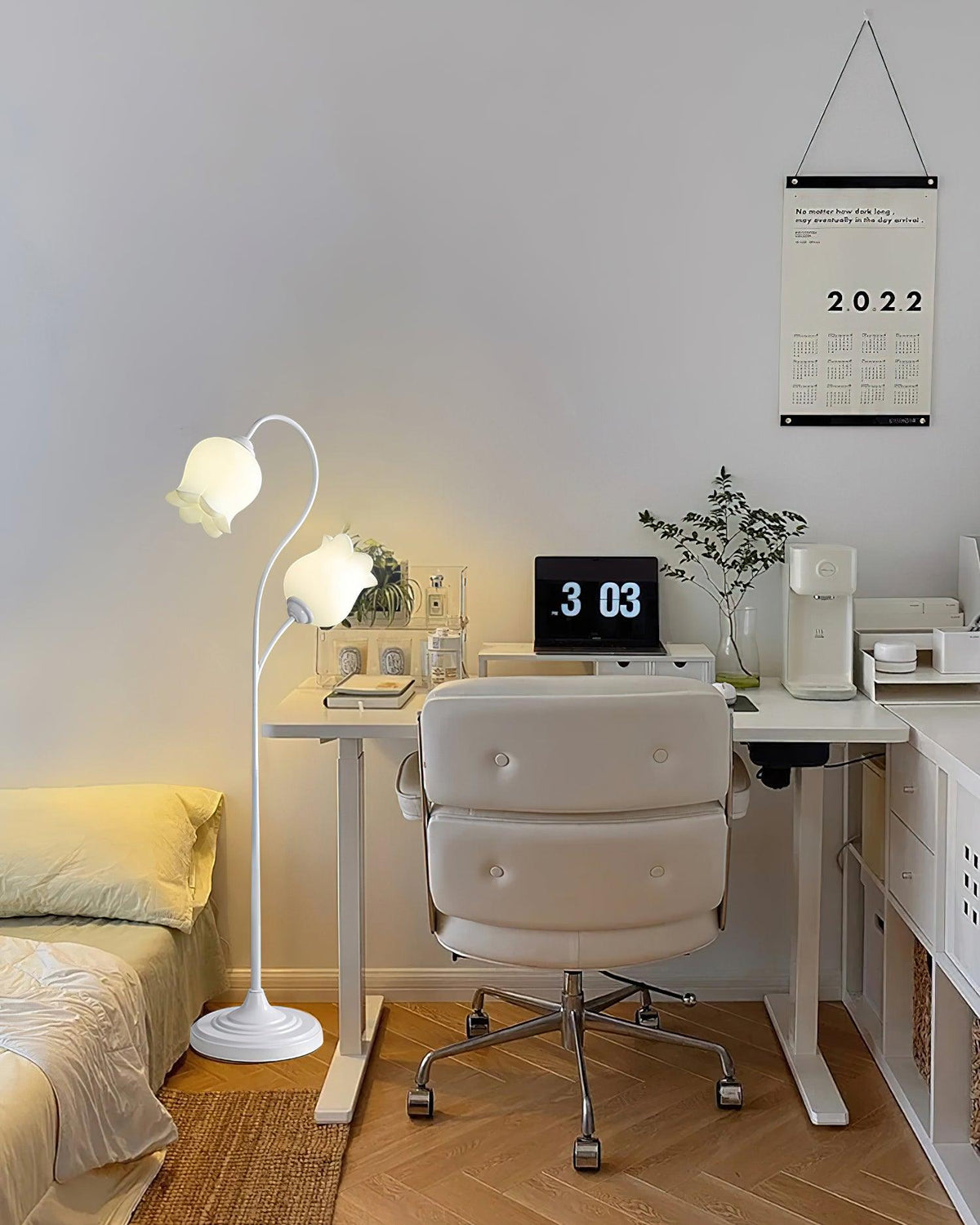 Zevelil Floral Floor Lamp