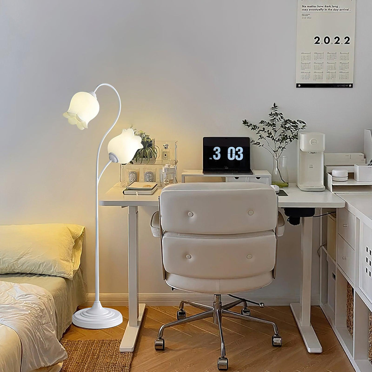Zevelil Floral Floor Lamp