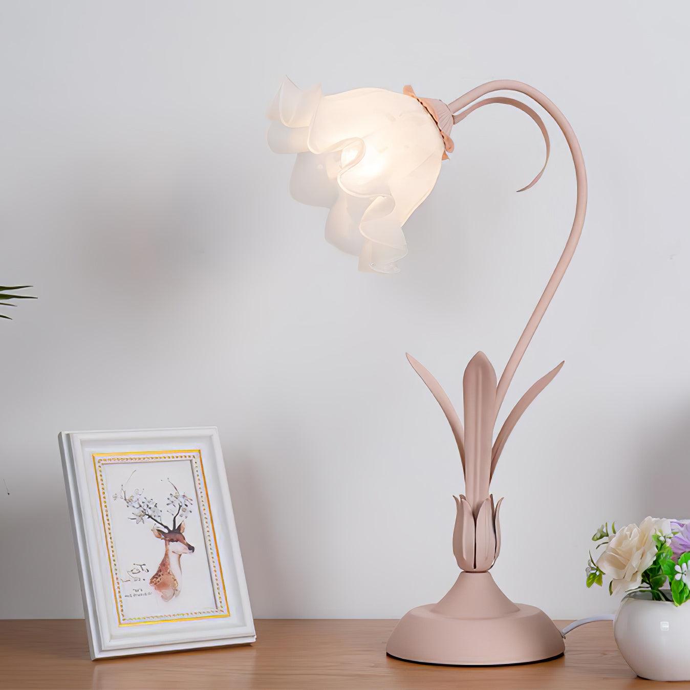 Zorien Acrylic Floral Table Lamp