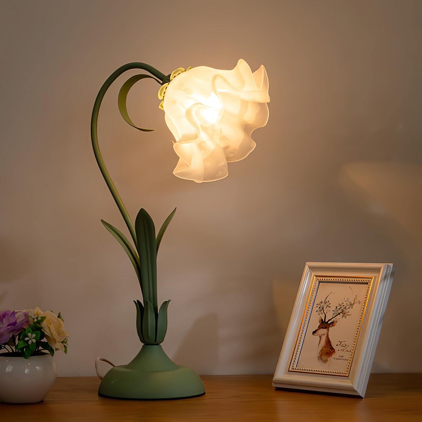 Zorien Acrylic Floral Table Lamp