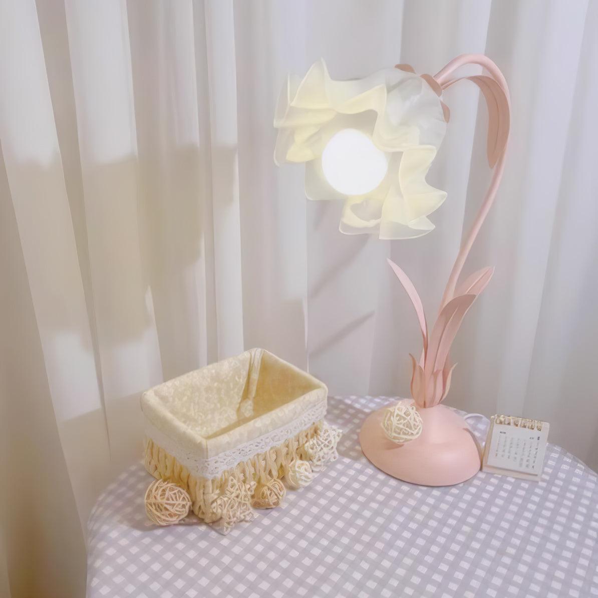 Zorien Acrylic Floral Table Lamp