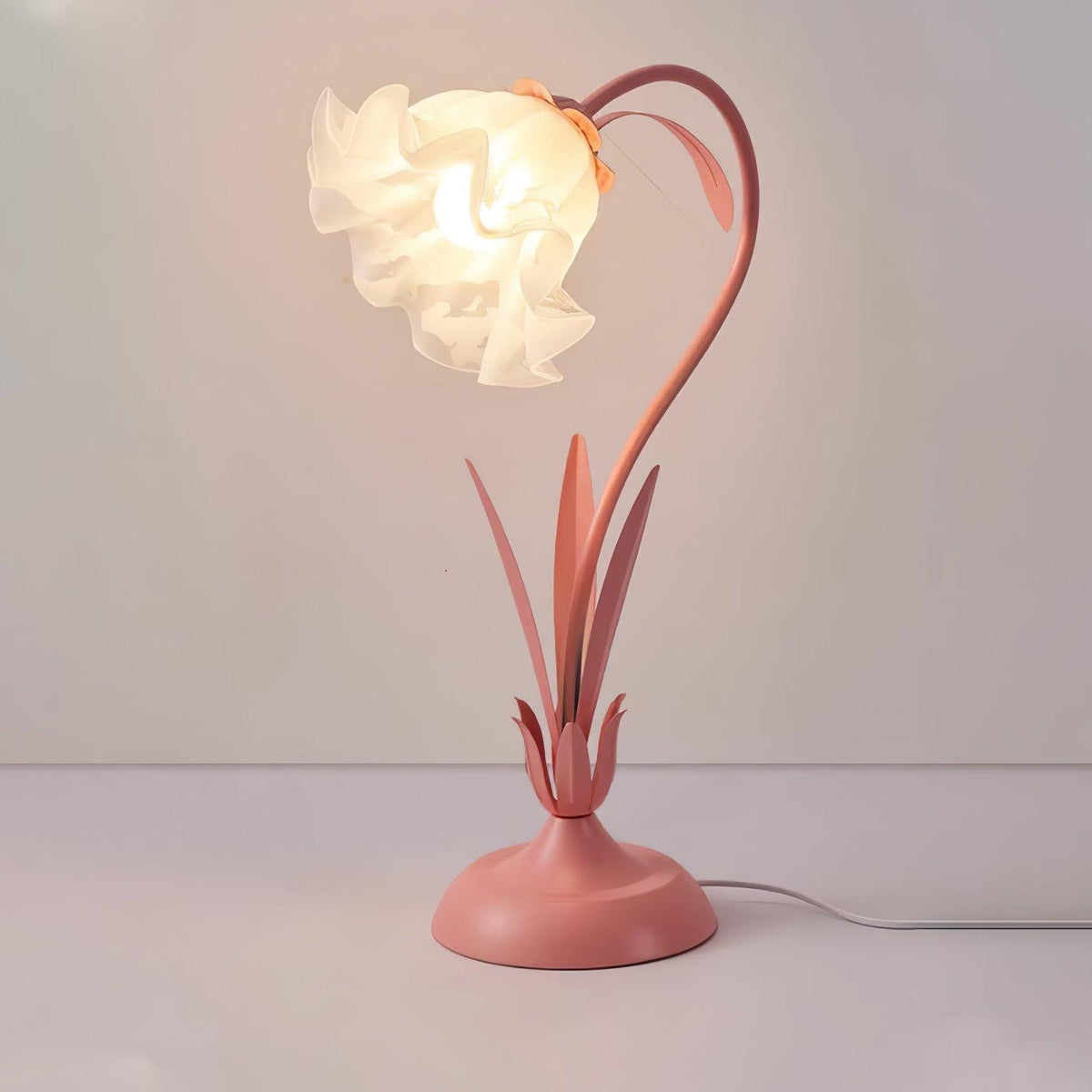 Zorien Acrylic Floral Table Lamp