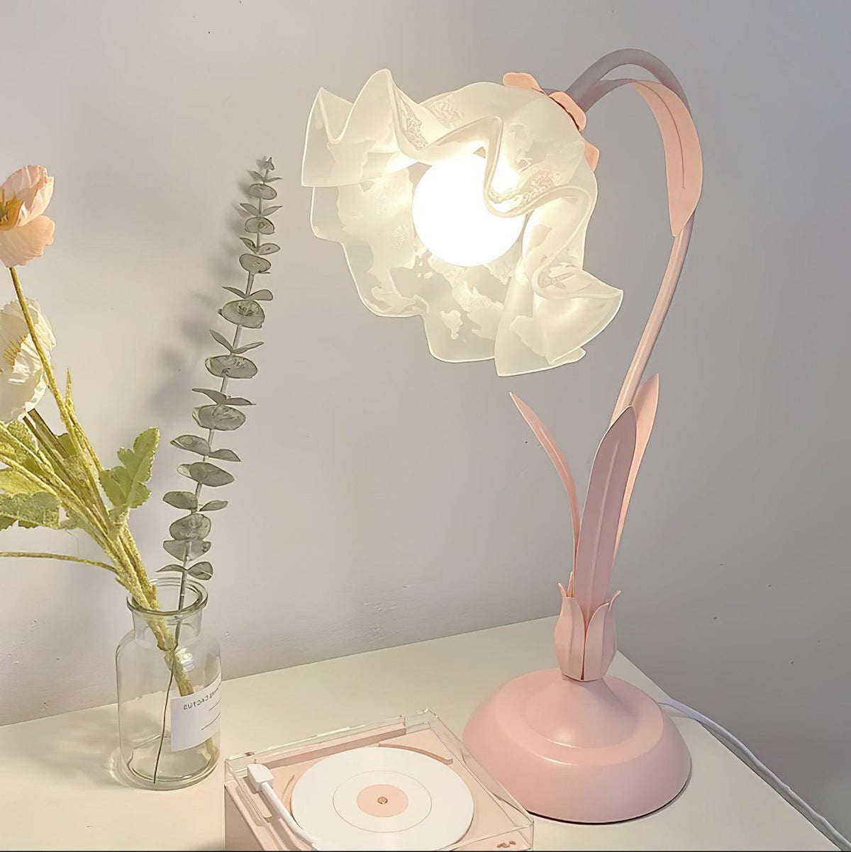Zorien Acrylic Floral Table Lamp