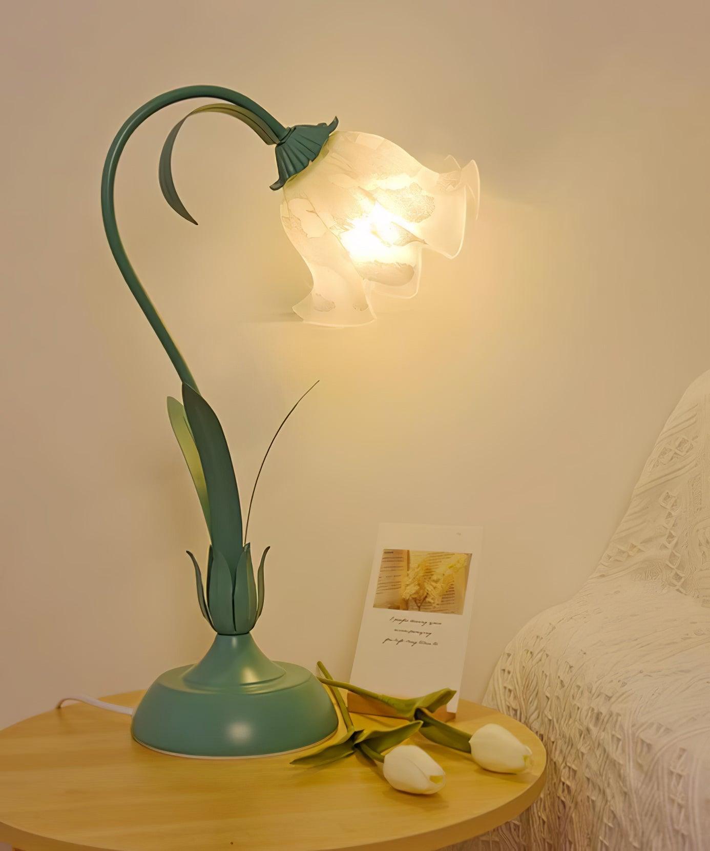 Zorien Acrylic Floral Table Lamp