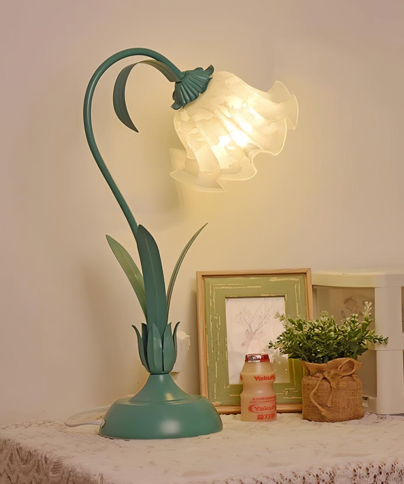 Zorien Acrylic Floral Table Lamp