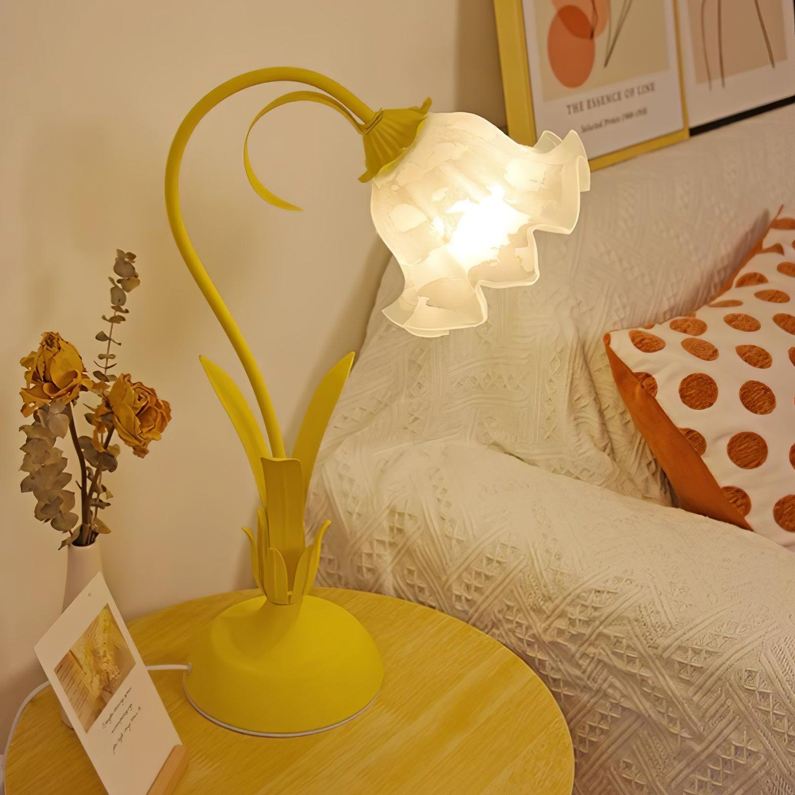 Zorien Acrylic Floral Table Lamp