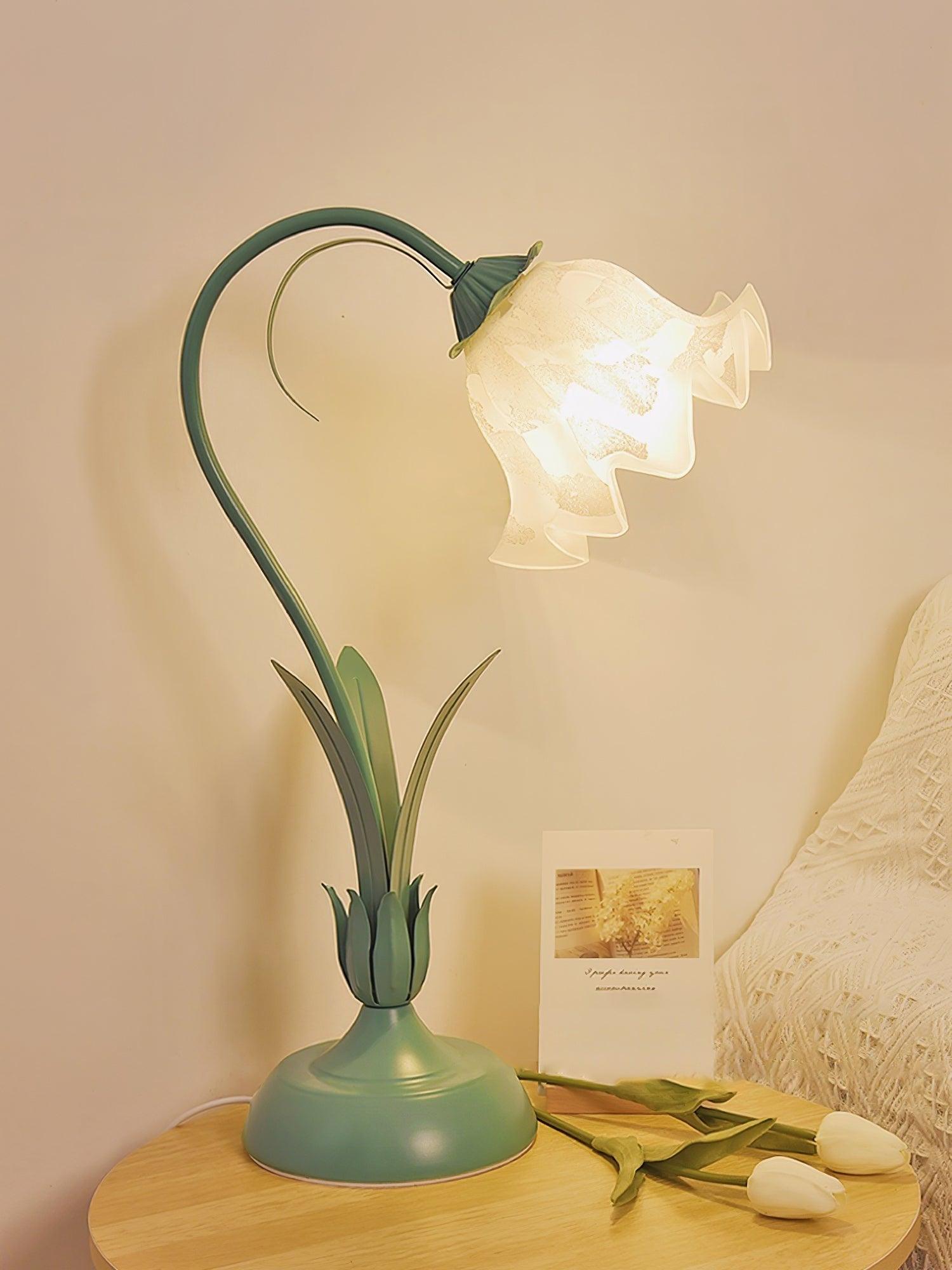 Zorien Acrylic Floral Table Lamp