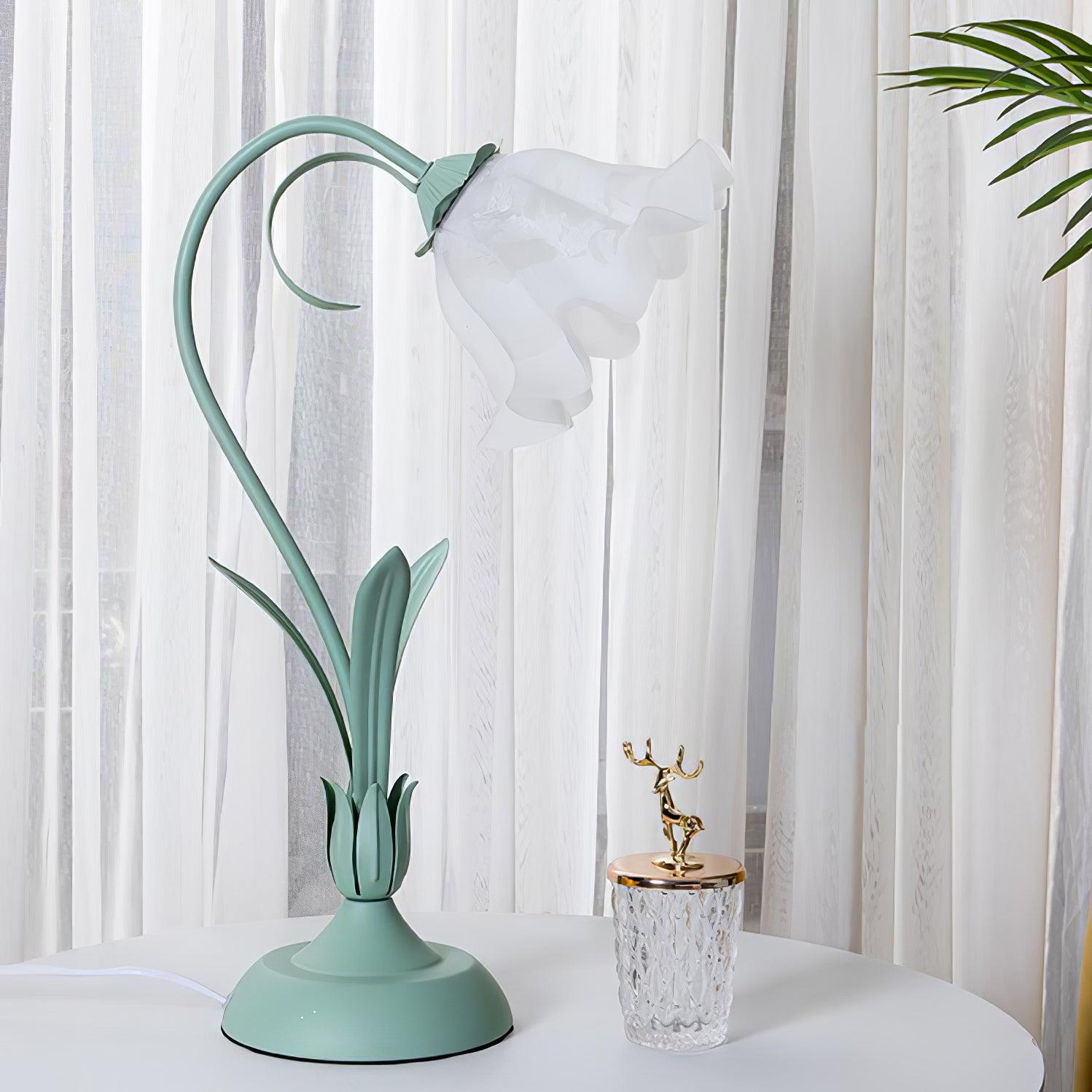 Zorien Acrylic Floral Table Lamp