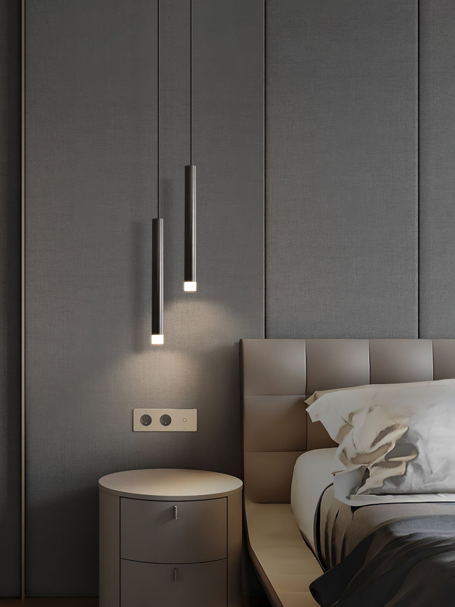 Cetheel Modern Minimalist Brass Plastic Pendant Light