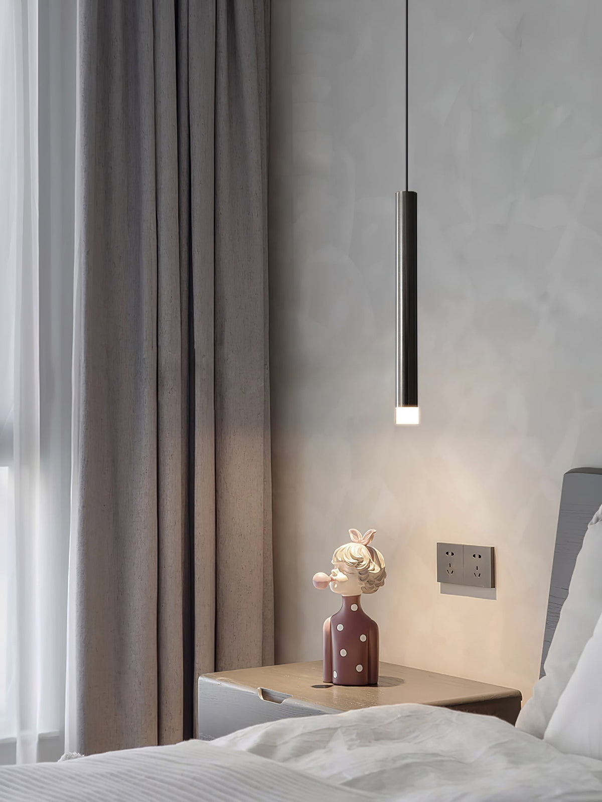 Cetheel Modern Minimalist Brass Plastic Pendant Light