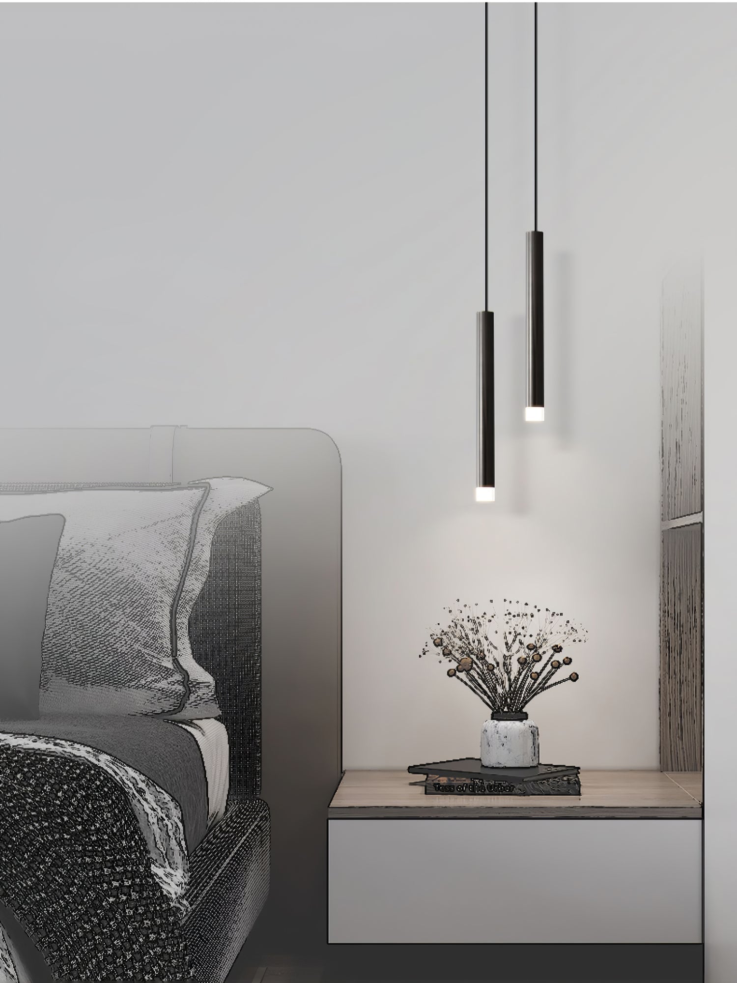Cetheel Modern Minimalist Brass Plastic Pendant Light