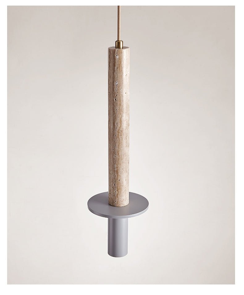 Wren Slim Yellow Travertine Pendant Lamp
