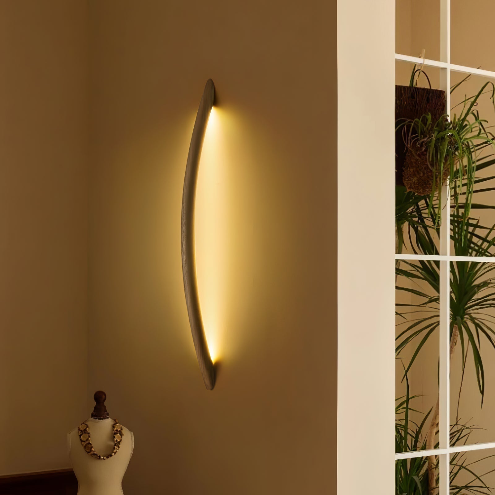 Evvinos Modern Minimalist Linear Wood Wall Light