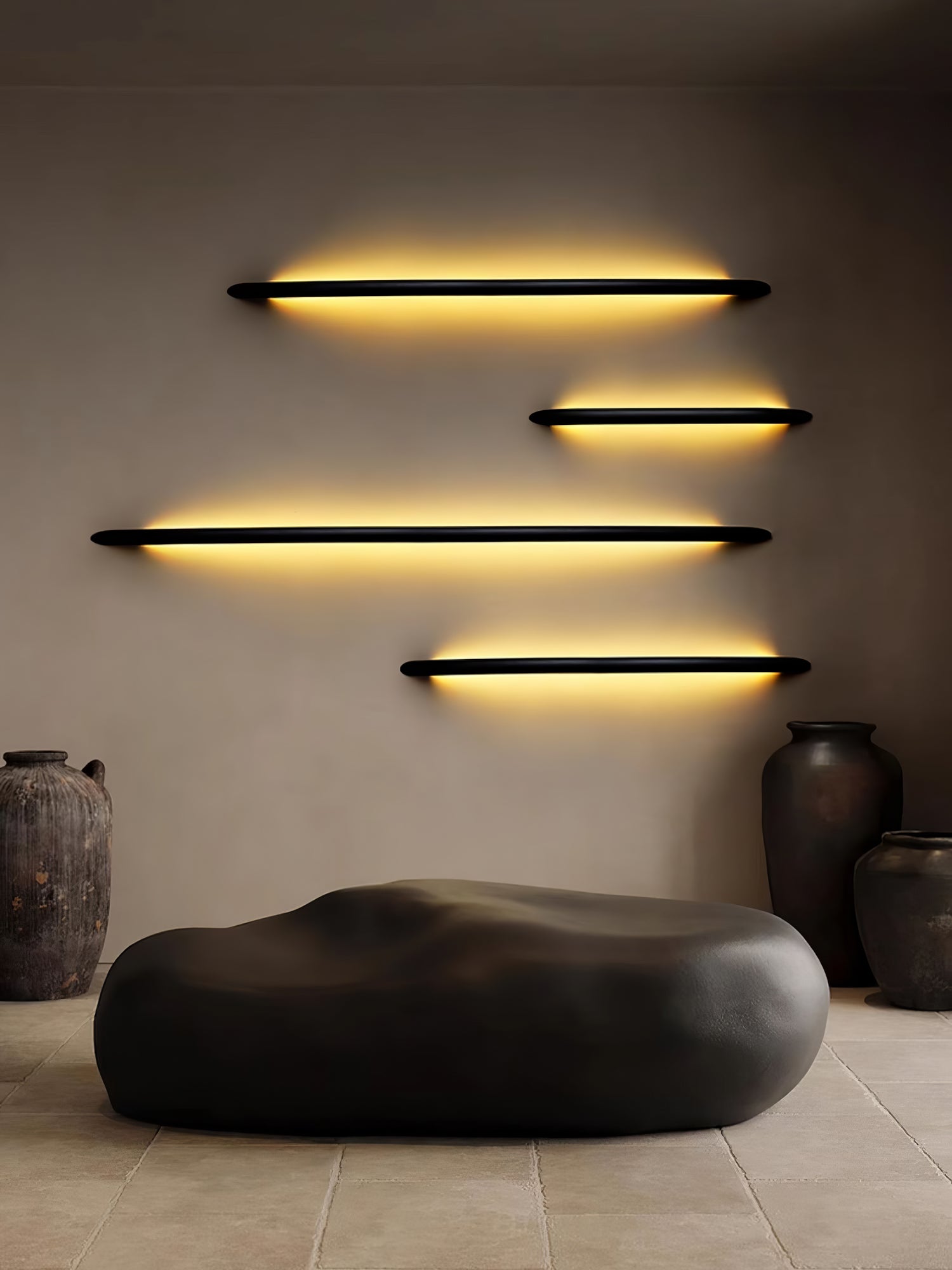 Evvinos Modern Minimalist Linear Wood Wall Light