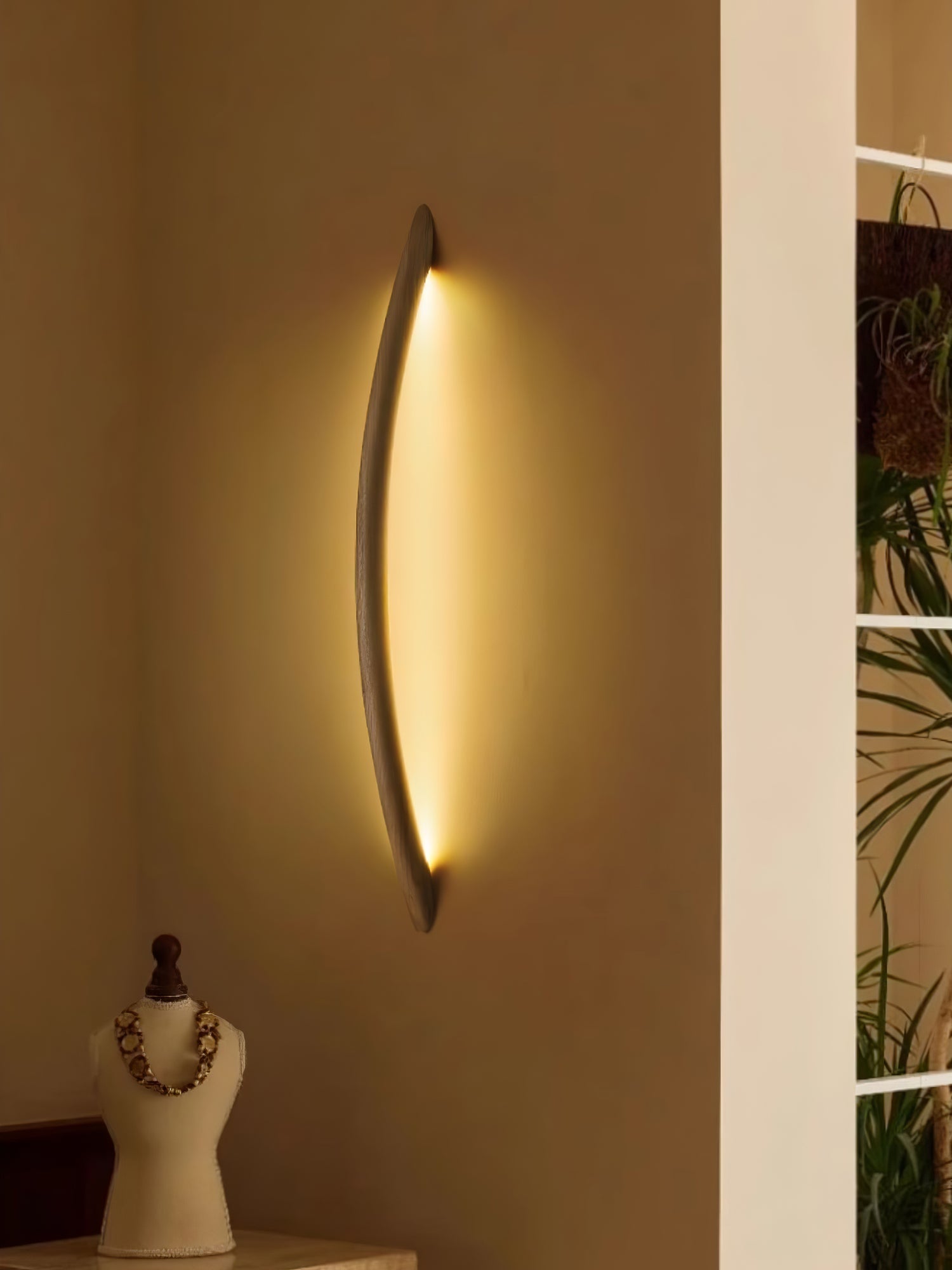 Evvinos Modern Minimalist Linear Wood Wall Light