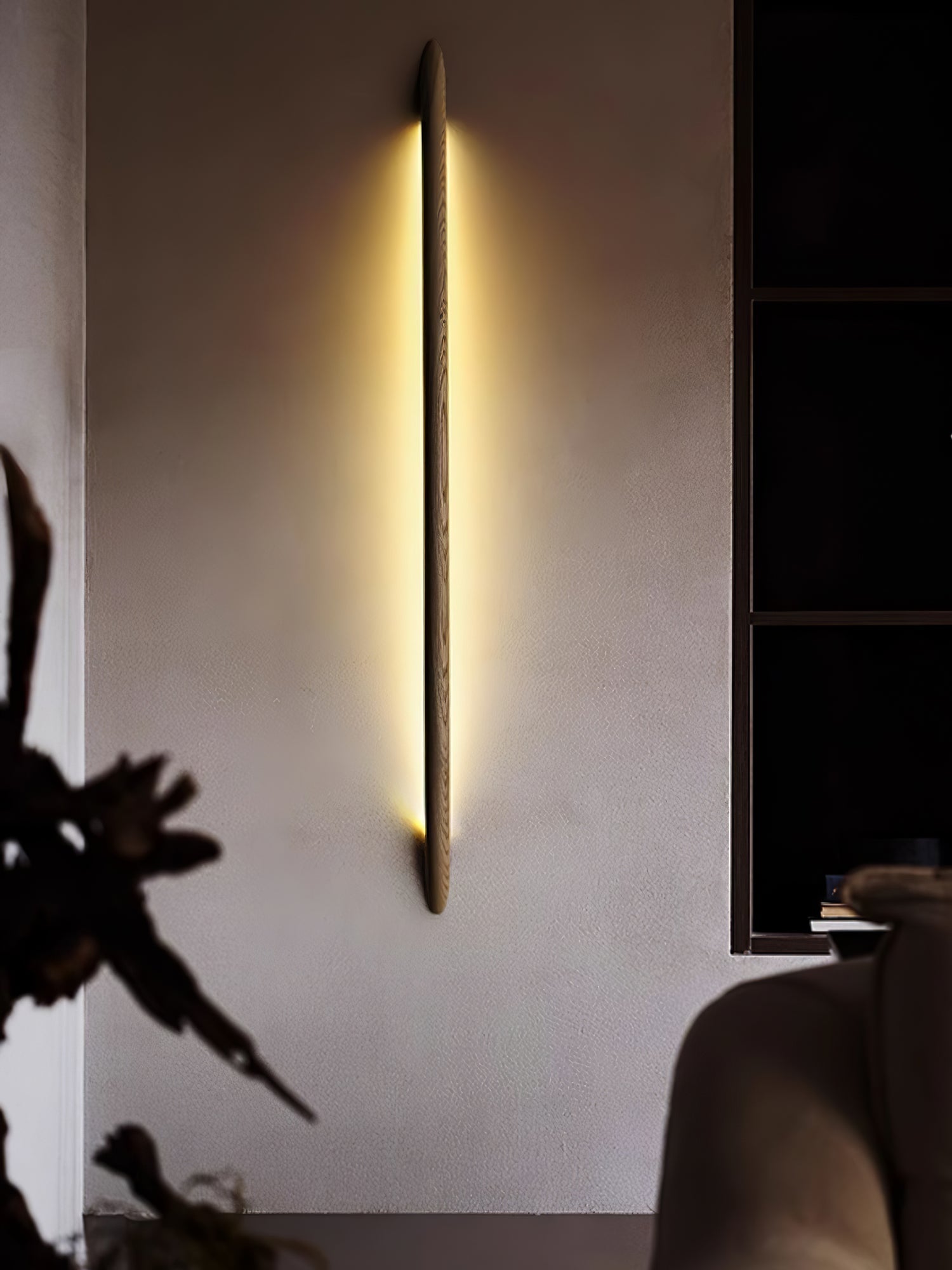 Evvinos Modern Minimalist Linear Wood Wall Light