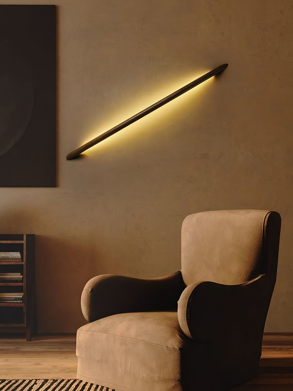Evvinos Modern Minimalist Linear Wood Wall Light