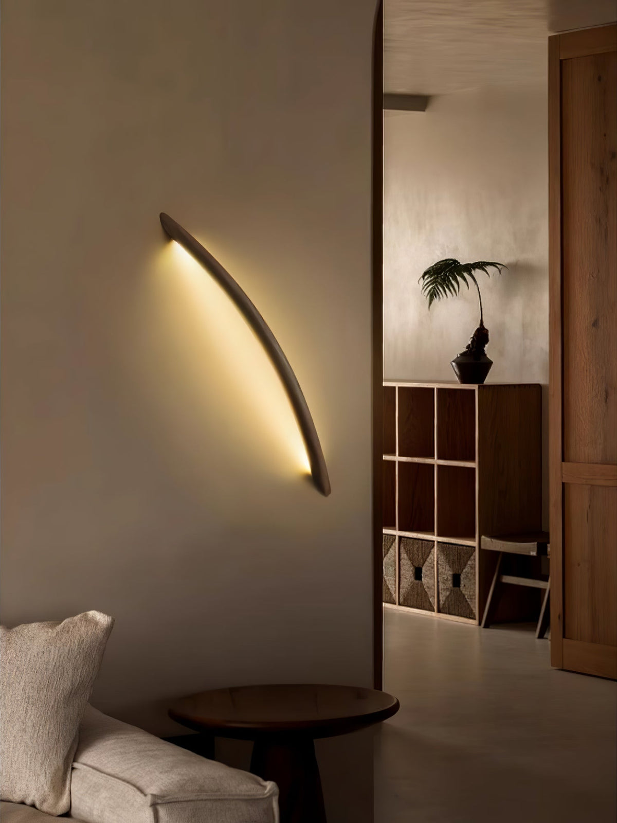 Evvinos Modern Minimalist Linear Wood Wall Light