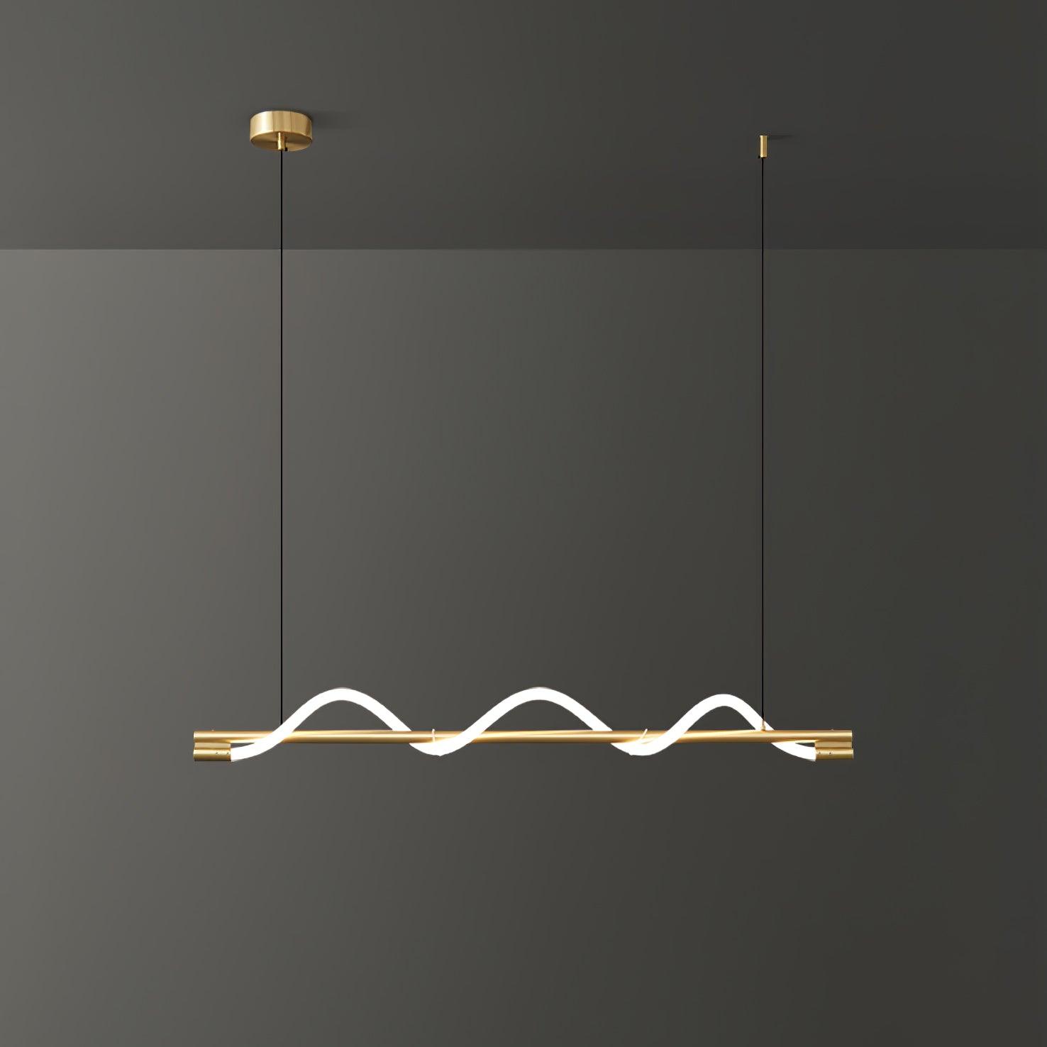 Pulse Minimalist Brass Pendant Lamp