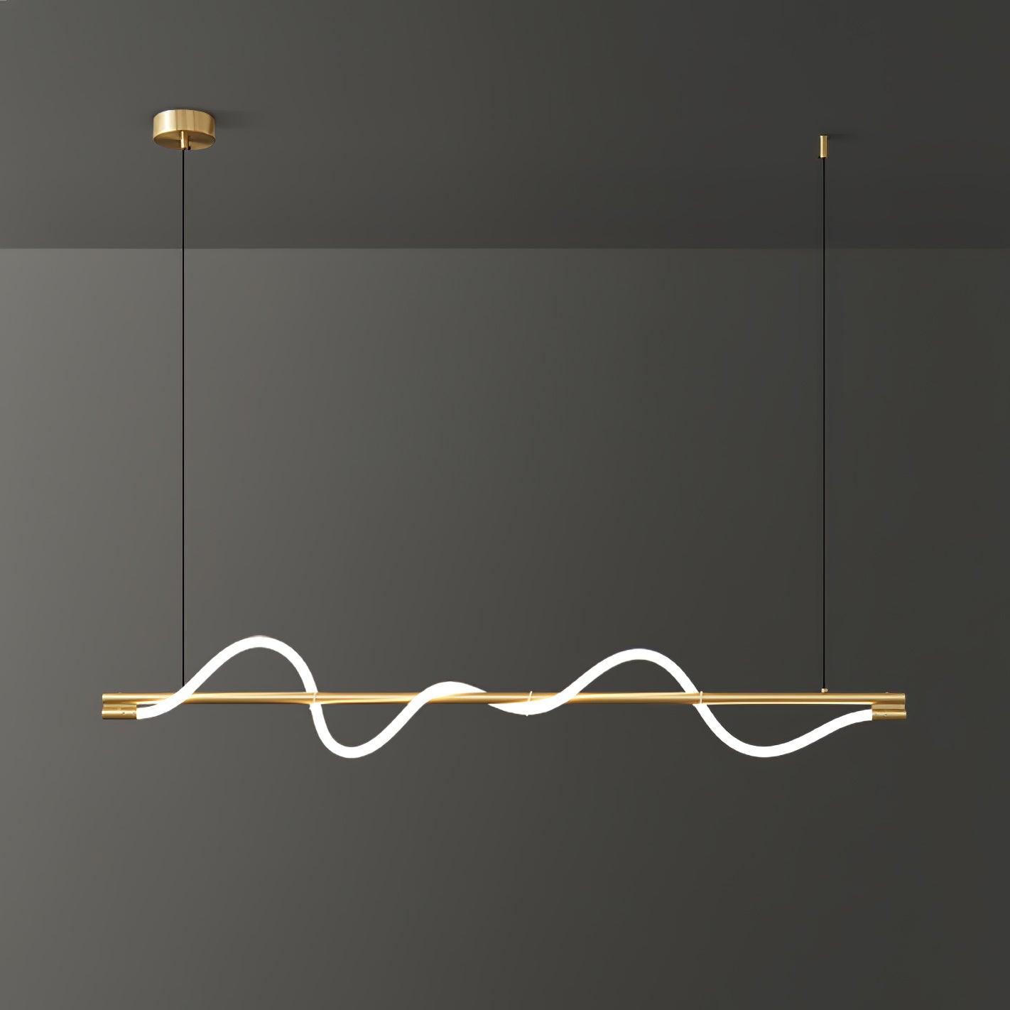 Pulse Minimalist Brass Pendant Lamp