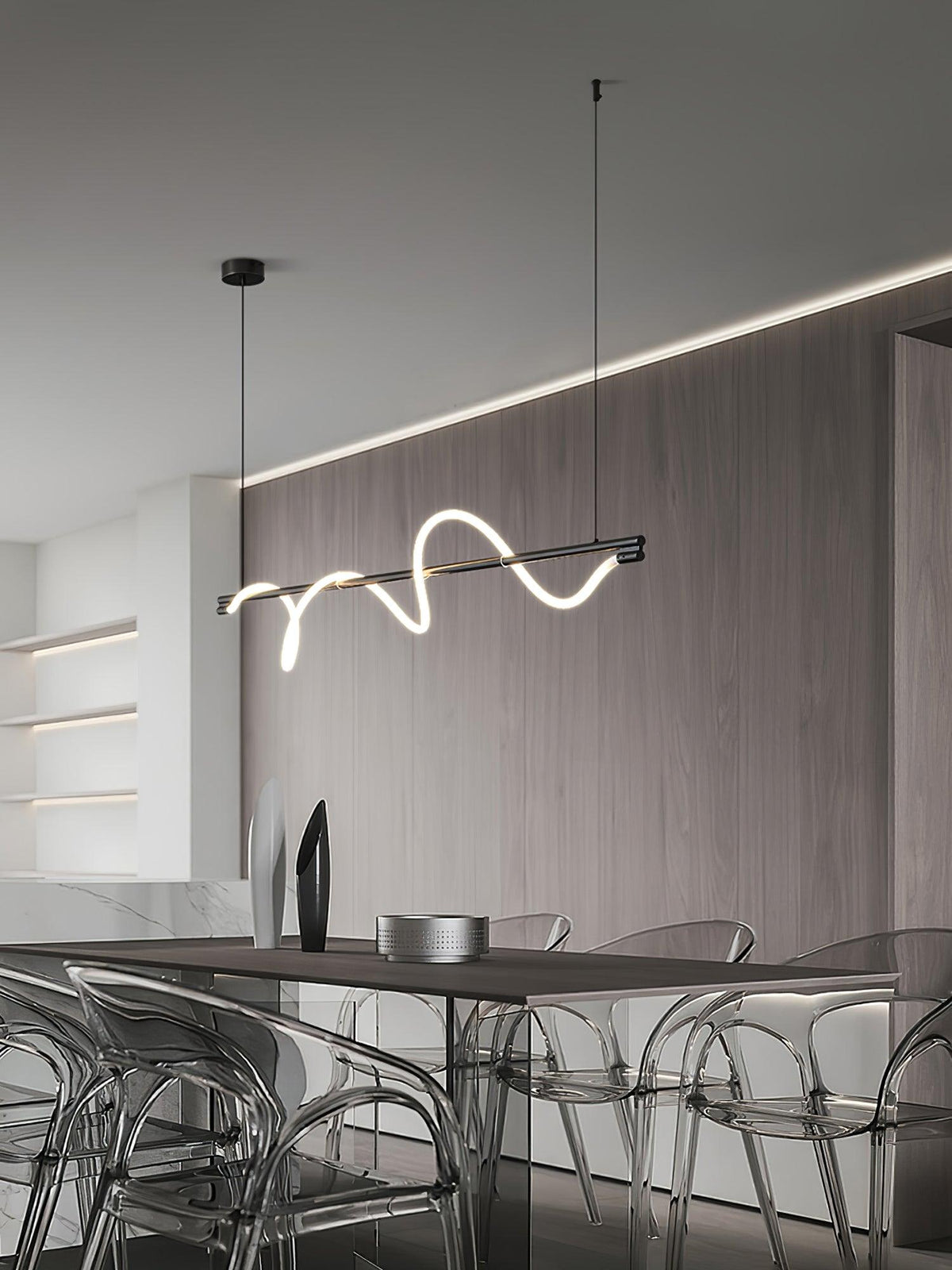 Pulse Minimalist Brass Pendant Lamp