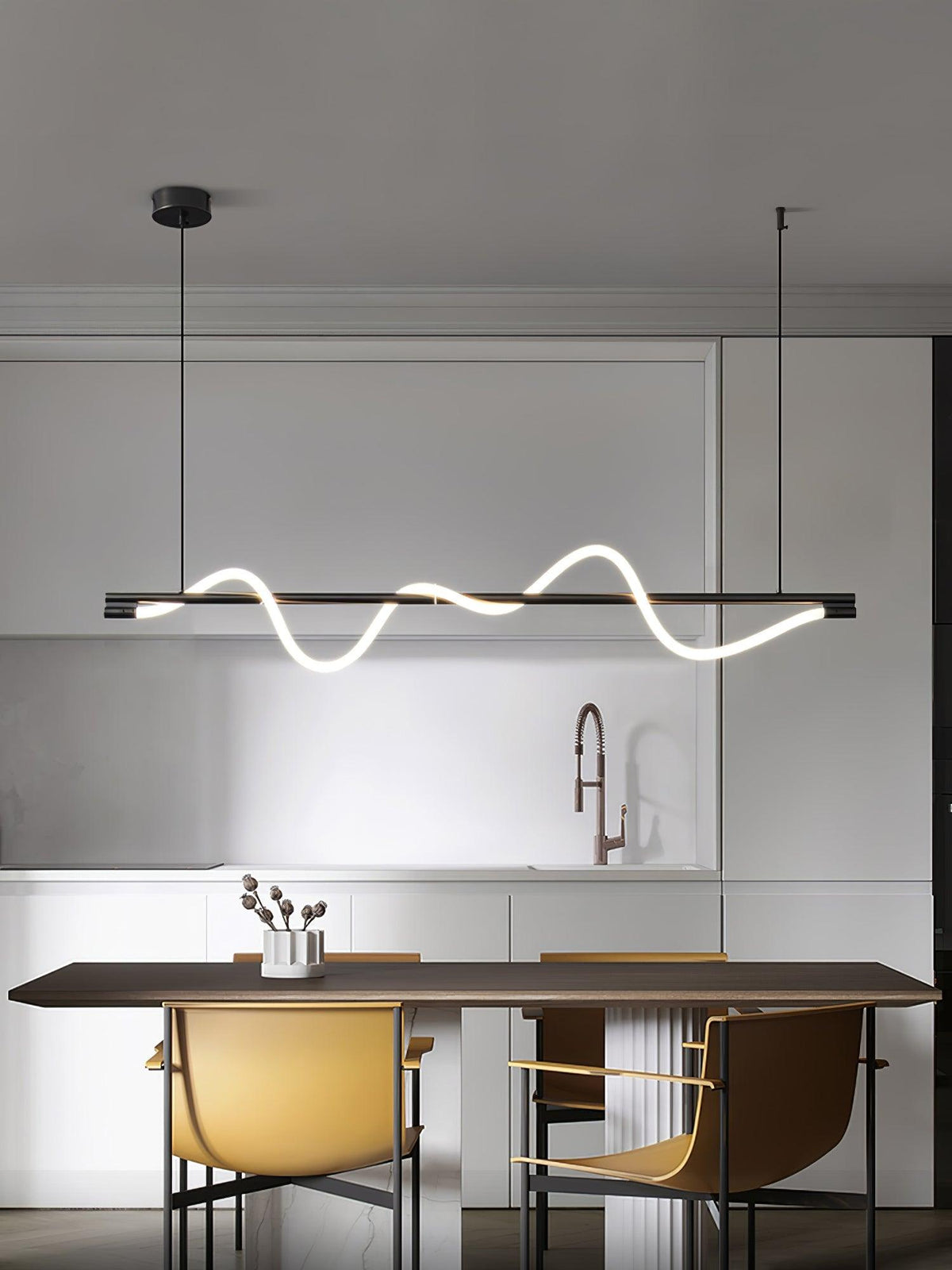 Pulse Minimalist Brass Pendant Lamp
